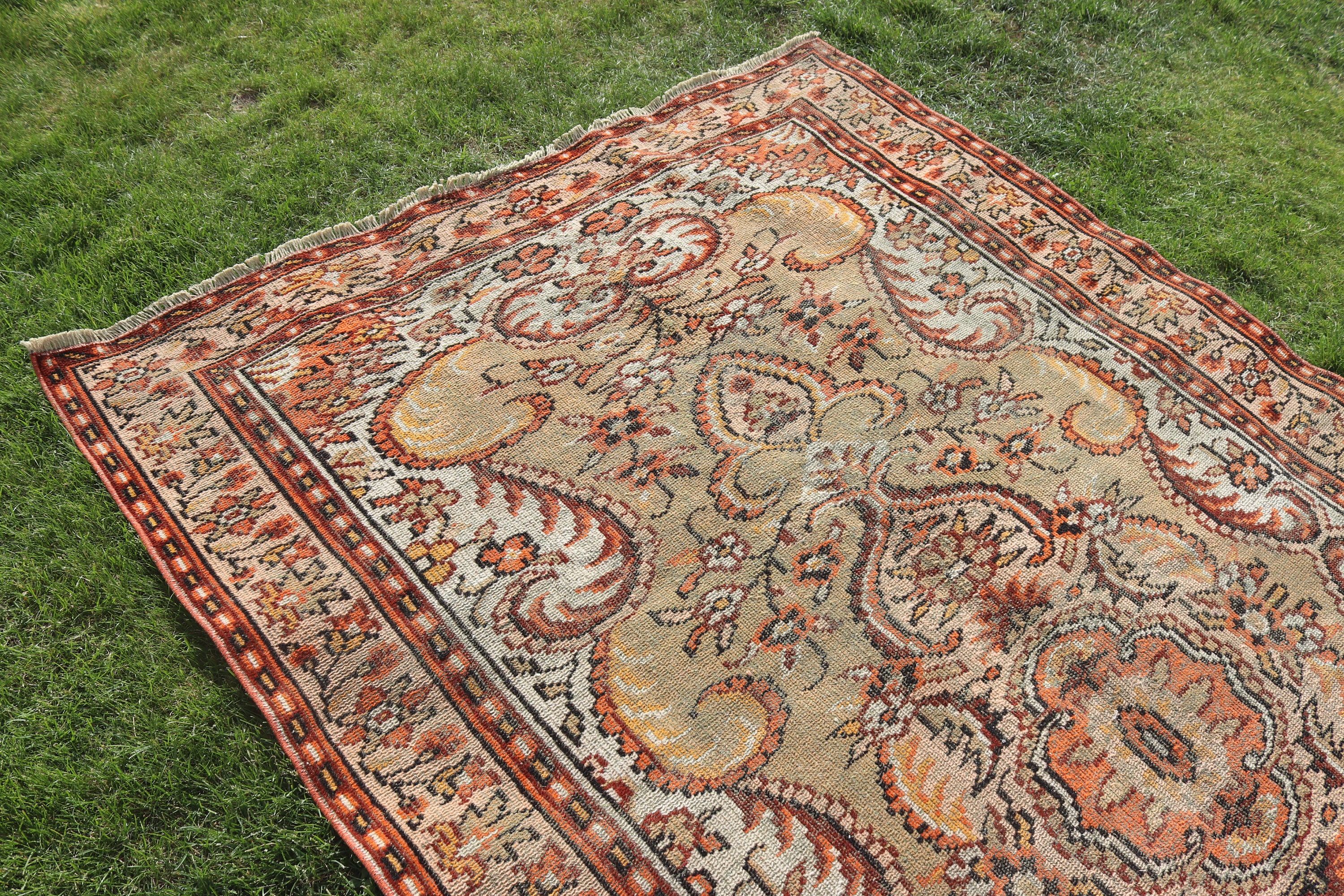 Yatak Odası Halısı, Vintage Halılar, Modern Halı, Büyük Oushak Halıları, Türk Halıları, 5.6x9.1 ft Büyük Halılar, Salon Halıları, Bej Boho Halısı, Oushak Halısı