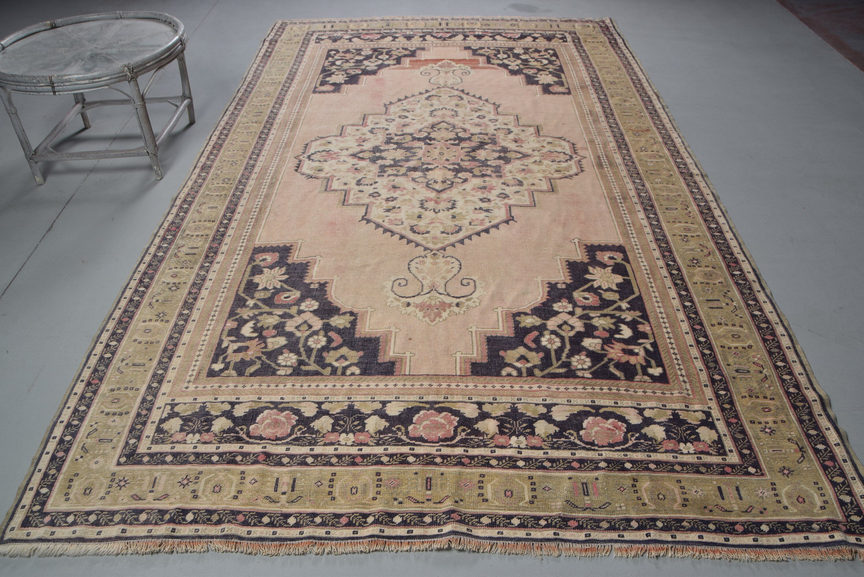 Bej Anadolu Halı, Oturma odası Halı, 197x330 cm Büyük Halı, Oturma odası Halı, Nostaljik Halı, Salon Halı, Anadolu Halı, Salon Halı