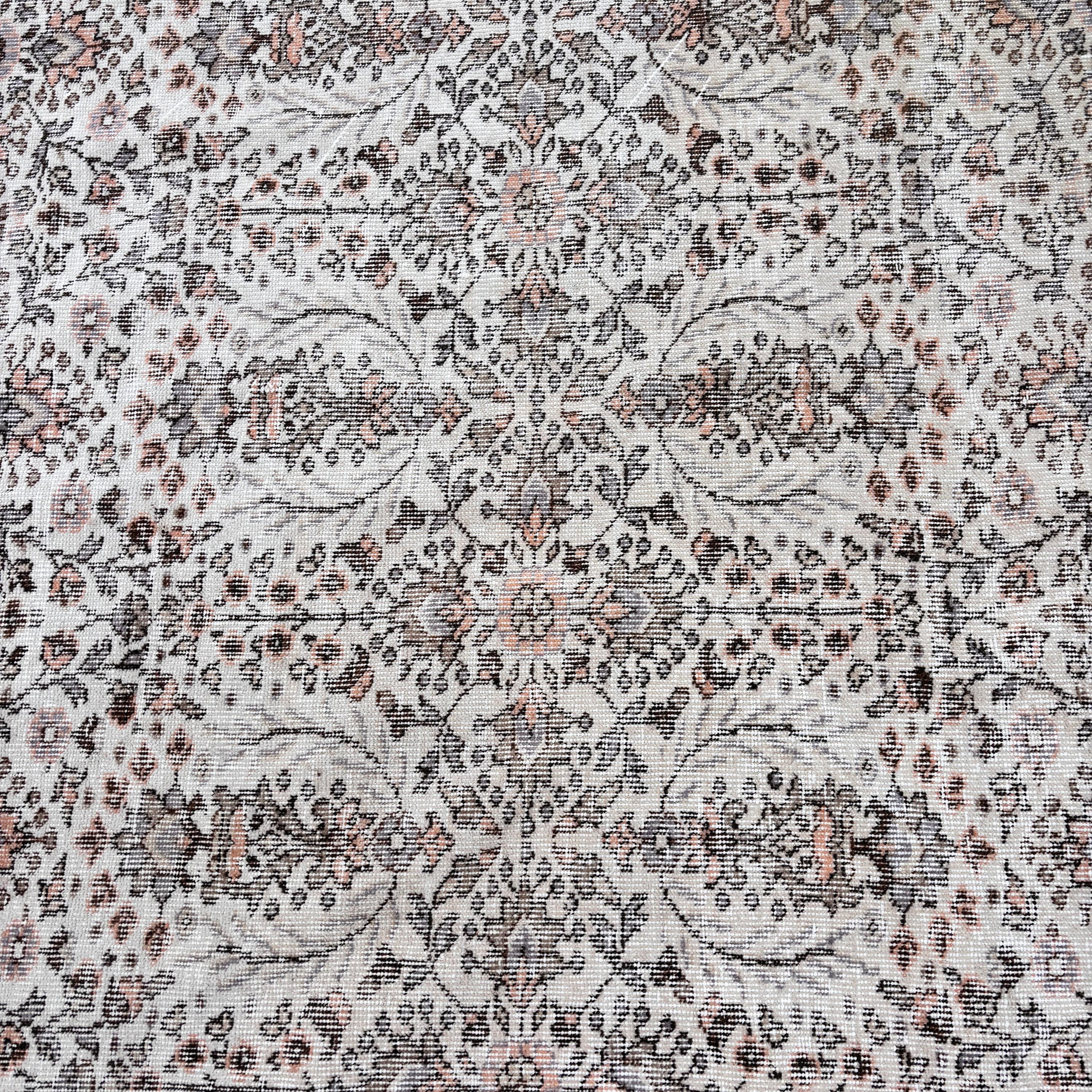 Kahverengi Anadolu Halıları, Anadolu Halıları, Geometrik Halı, Vintage Halı, 6.9x10.2 ft Büyük Boy Halılar, Salon Halıları, Yemek Odası Halısı, Türk Halıları