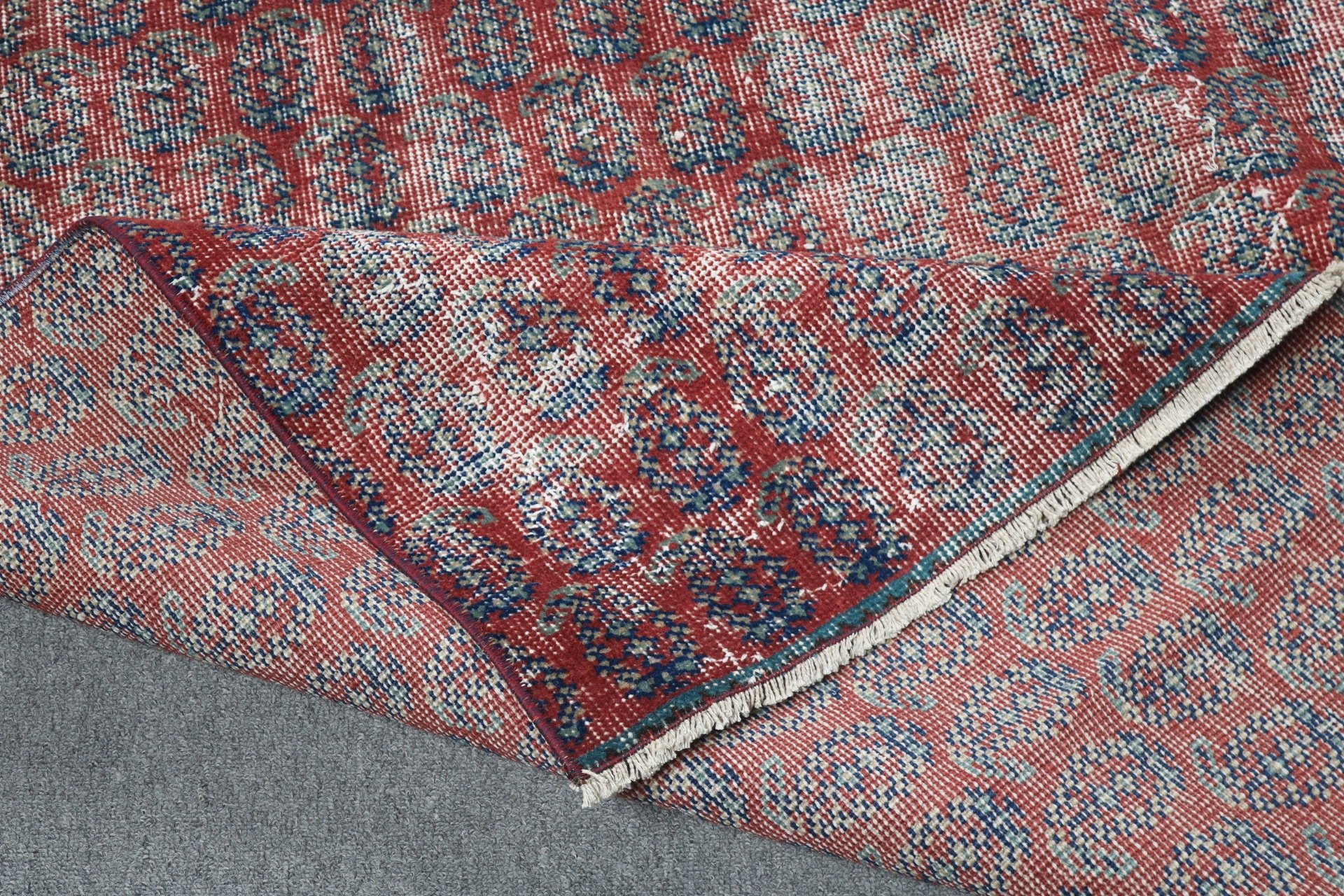 Türk Halıları, Açıklama Halısı, Oushak Bölge Halısı, Vintage Halılar, Mor Antika Halılar, Anadolu Halıları, Boho Bölgesi Halıları, 3,6x7,7 ft Alan Halıları