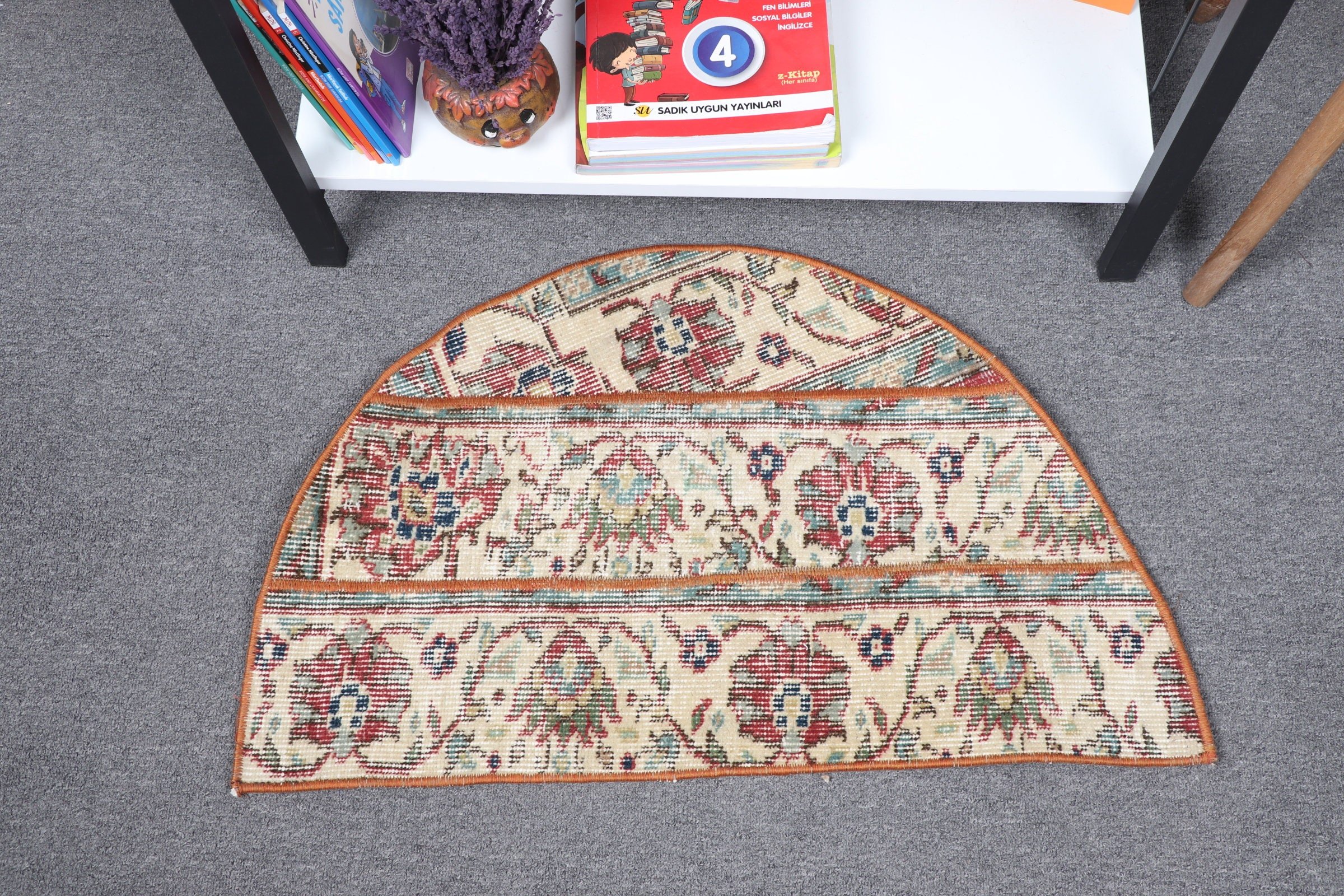 Turkish Rugs, Vintage Rug, Beige Bedroom Rug, Bathroom Rugs, Retro Rugs, Rugs for Door Mat, Moroccan Rug, Bedroom Rug, 2.5x1.5 ft Small Rug