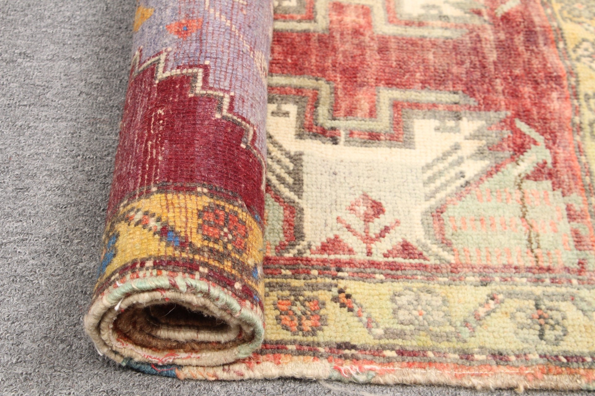 Cool Rug, Rugs for Nursery, Bathroom Rug, 1.8x3.9 ft Small Rugs, Red Home Decor Rugs, Oriental Rug, Entry Rug, Turkish Rug, Vintage Rug