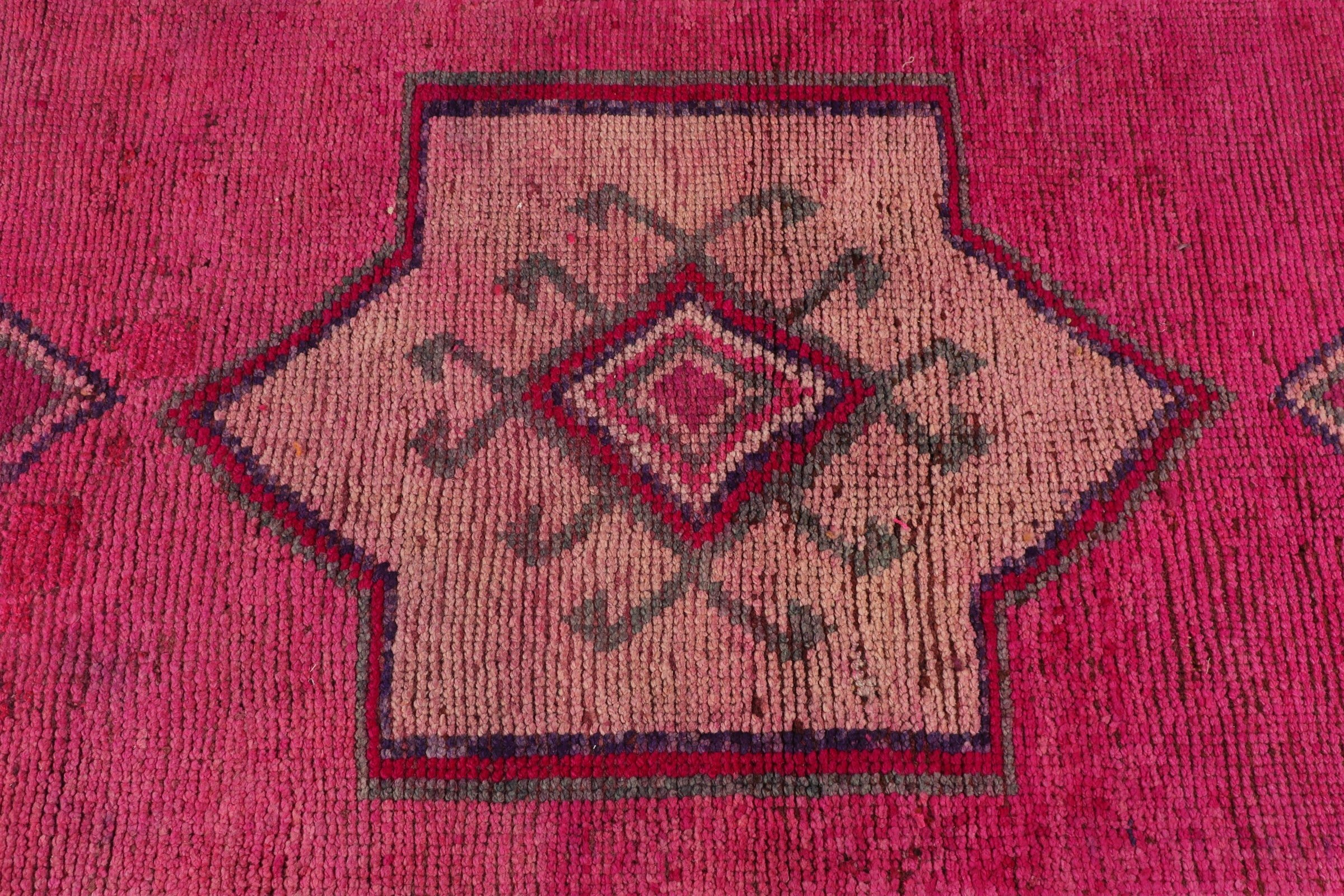 Vintage Rugs, Turkish Rug, Rugs for Runner, 3.1x9.8 ft Runner Rug, Pink Oushak Rug, Stair Rug, Antique Rugs, Kitchen Rug