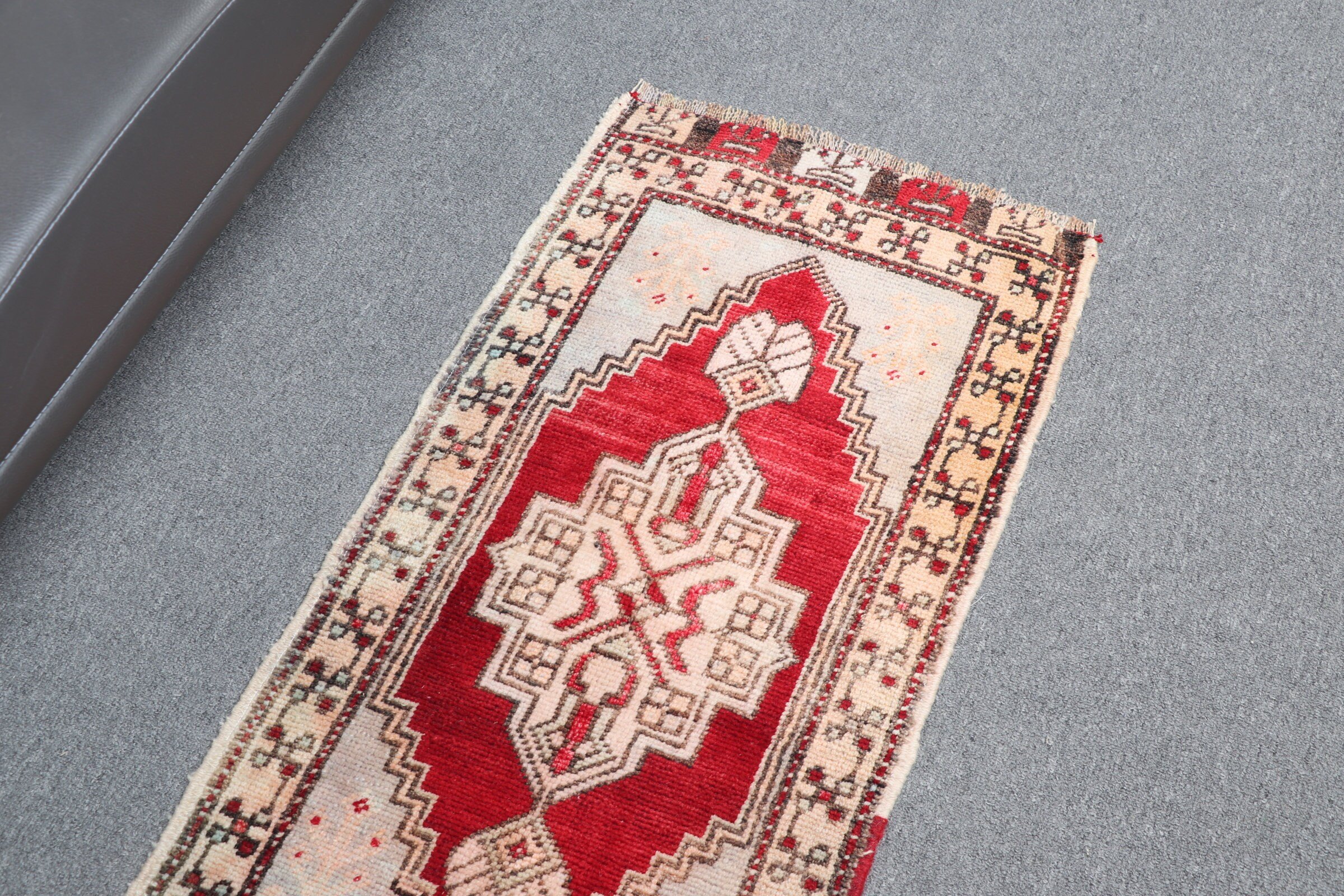 1.5x3.1 ft Small Rugs, Bathroom Rugs, Beige Home Decor Rug, Floor Rug, Turkish Rug, Art Rugs, Vintage Rug, Bedroom Rug, Anatolian Rug