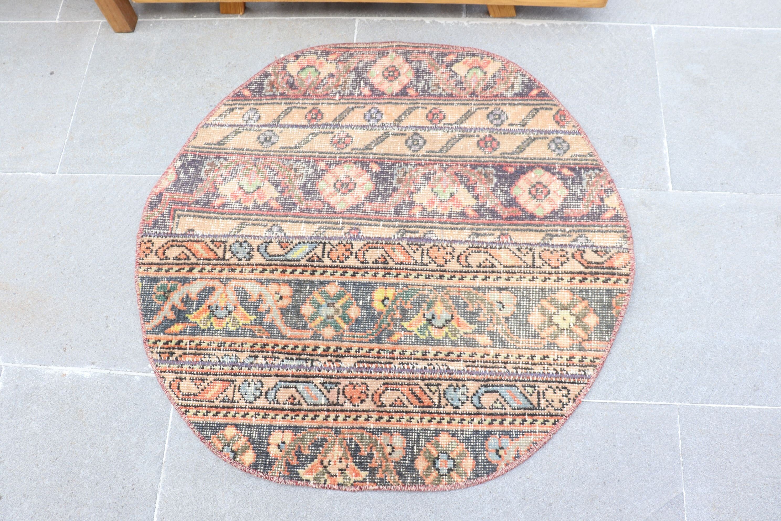 Kitchen Rug, Purple Oriental Rug, Cool Rugs, Turkish Rug, Bedroom Rug, Rugs for Wall Hanging, 2.2x2.3 ft Small Rugs, Art Rugs, Vintage Rug