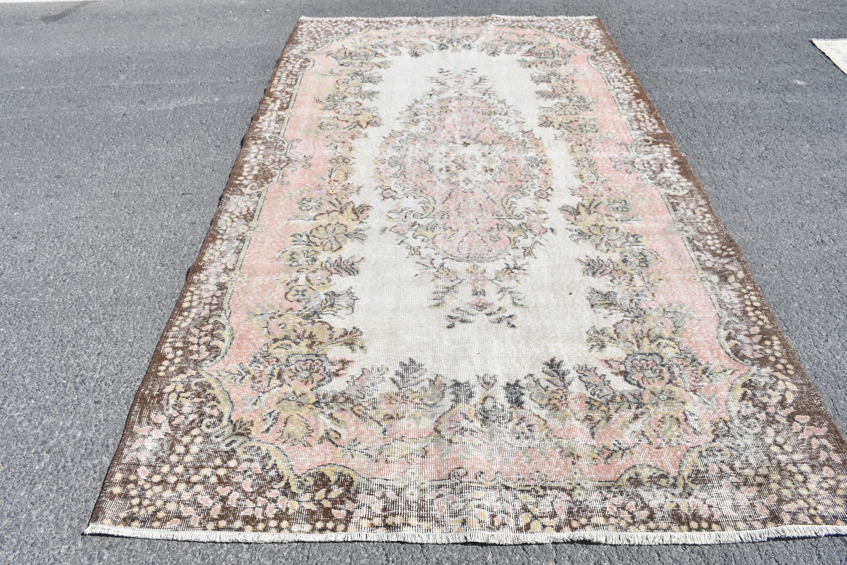 Outdoor Rug, Living Room Rugs, Art Rug, Rugs for Salon, Salon Rug, Turkish Rug, 5.3x9.3 ft Large Rug, Vintage Rug, Colorful Rug, Oushak Rug