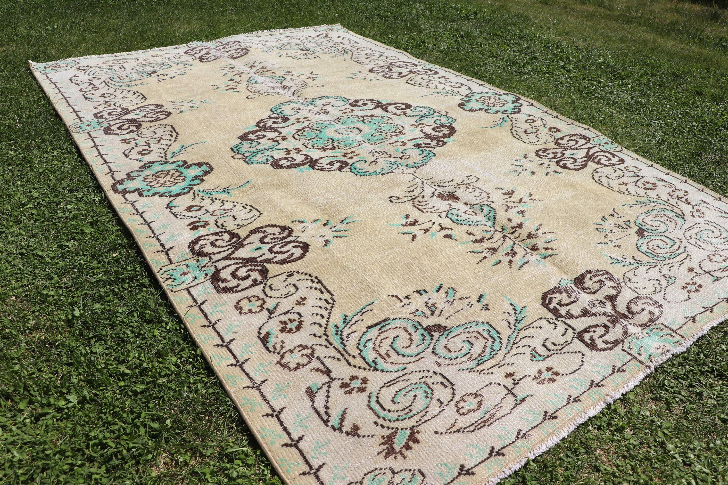 Lüks Halılar, Vintage Halı, Nötr Halılar, 4,8x7,6 ft Alan Halıları, Egzotik Halılar, Türk Halısı, İç Mekan Halıları, Bej Antika Halı, Oushak Alan Halıları