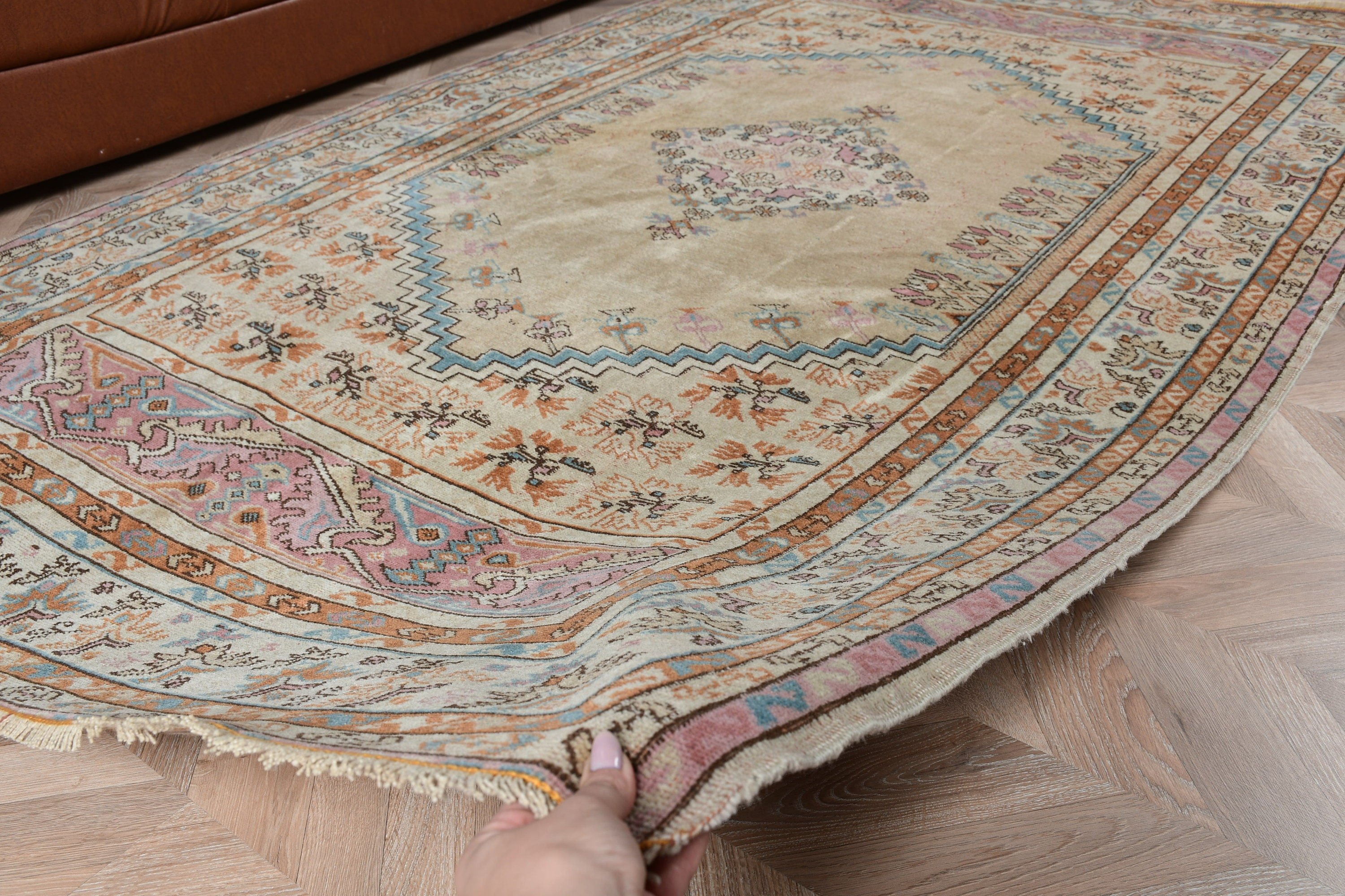 Anadolu Halısı, Mavi Yün Halılar, Yün Halılar, 5x8,1 ft Büyük Halı, Oturma Odası Halısı, Vintage Halı, Yatak Odası Halıları, Yemek Odası Halısı, Türk Halısı