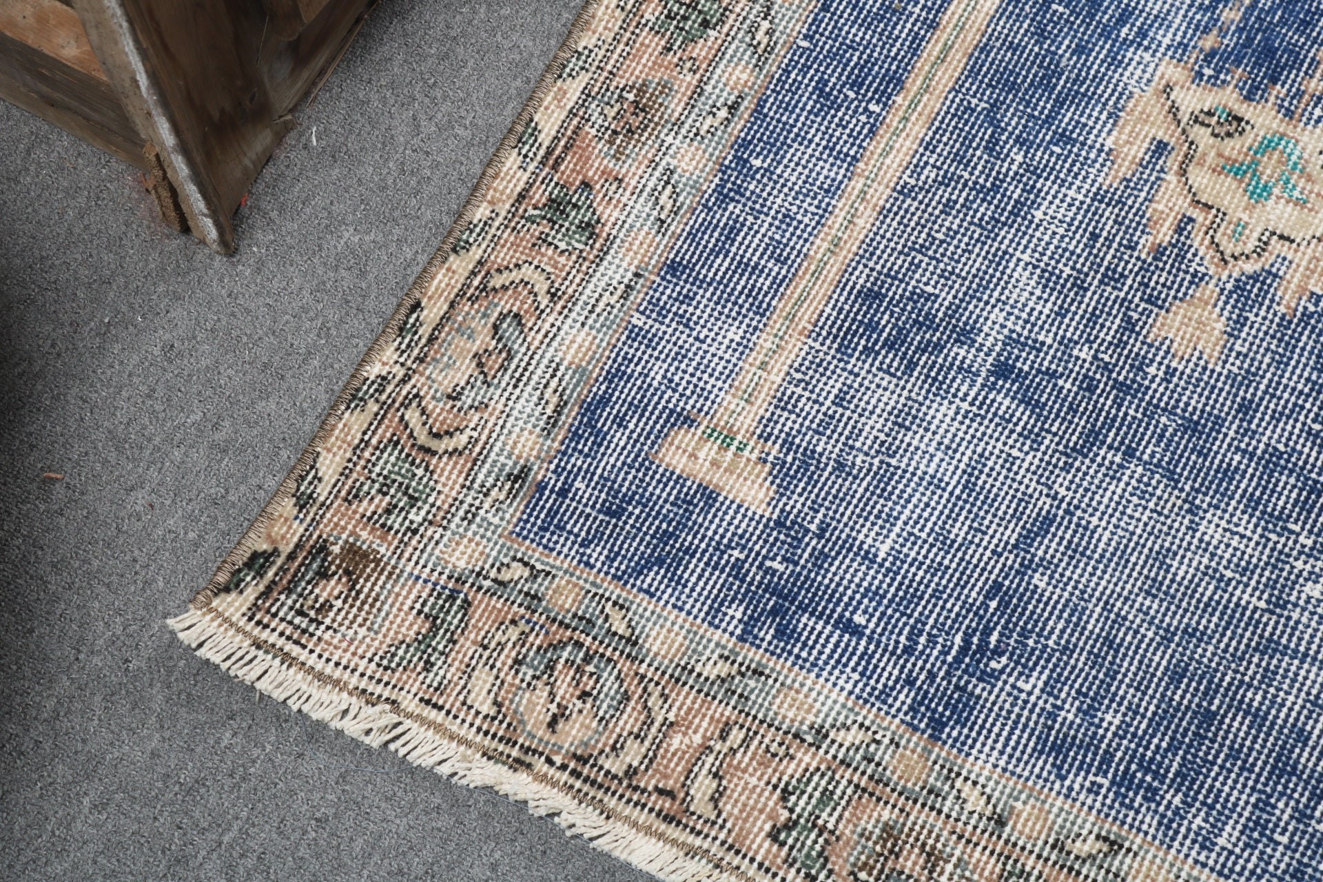 Moroccan Rug, Blue Statement Rugs, Nursery Rug, Aztec Rug, Bedroom Rug, 2.5x3.9 ft Small Rugs, Turkish Rug, Geometric Rugs, Vintage Rugs