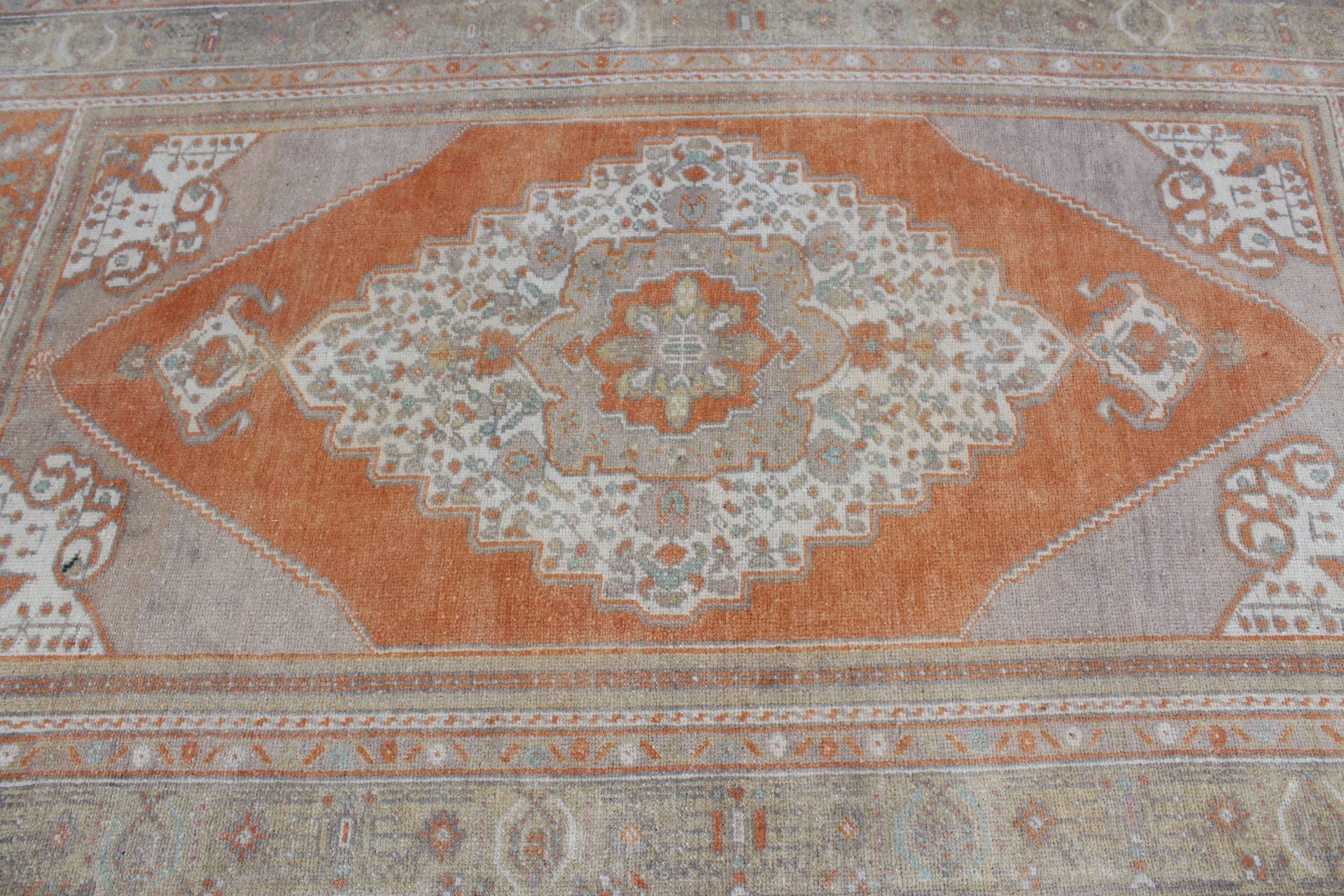 Vintage Rugs, Orange Kitchen Rug, Turkish Rug, Cool Rug, Rugs for Bedroom, Bedroom Rug, Salon Rugs, 4.8x8.4 ft Large Rugs, Floor Rug