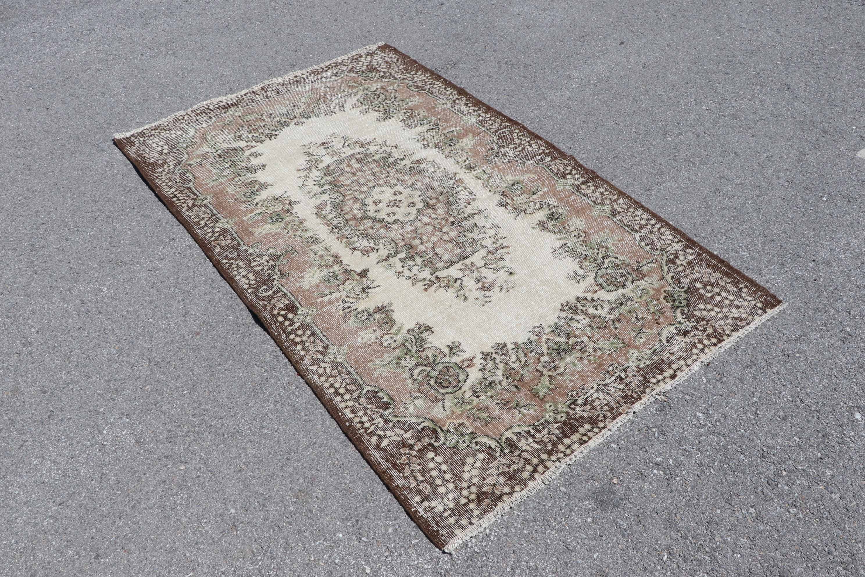 Bedroom Rug, Turkish Rugs, Living Room Rugs, Vintage Rugs, Anatolian Rug, 4.2x6.9 ft Area Rug, Antique Rug, Turkey Rug, Beige Antique Rugs