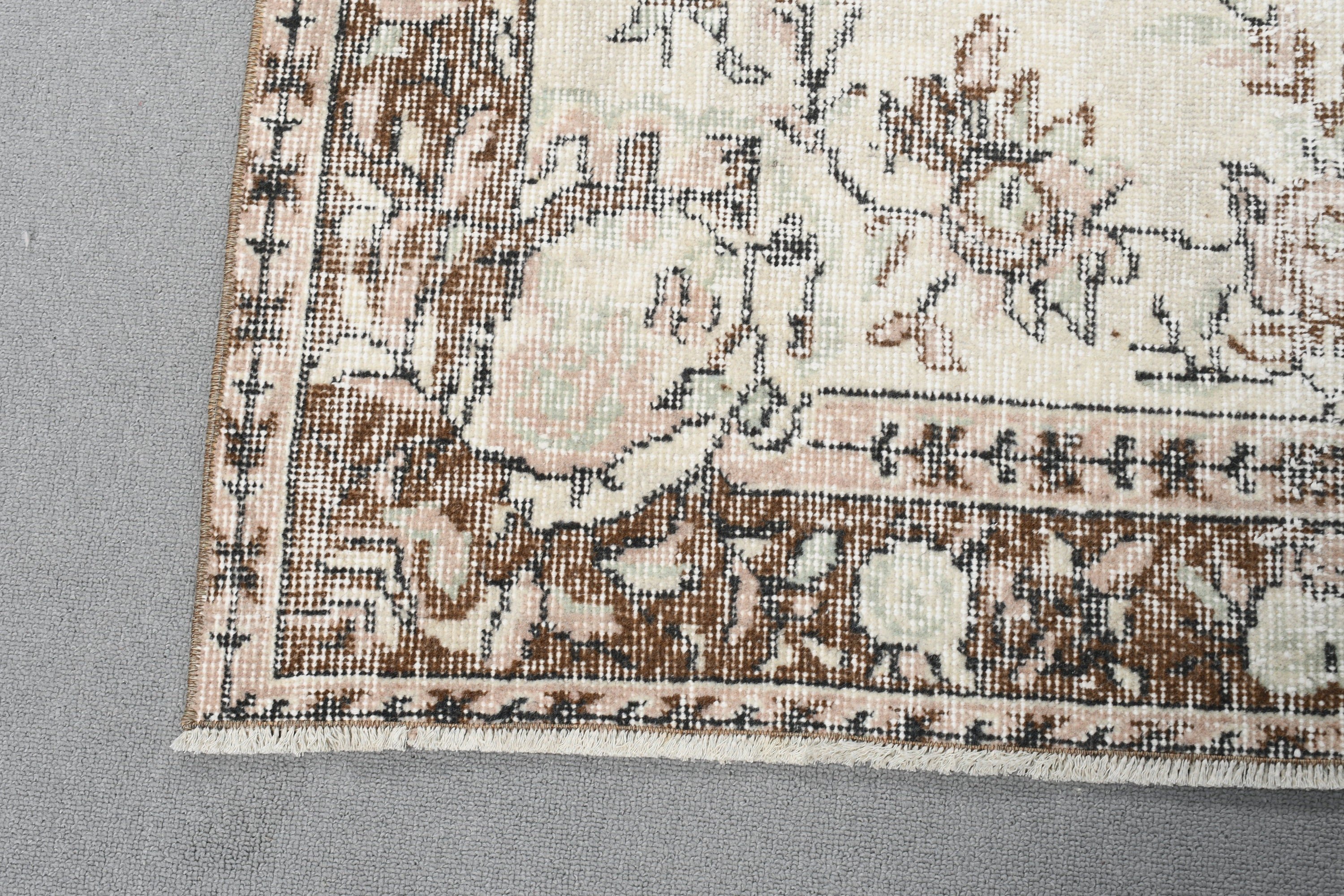 Entry Rugs, Boho Accent Rug, Vintage Rug, Turkish Rug, Antique Rugs, Beige Boho Rug, Rugs for Entry, 3.5x6.6 ft Accent Rugs