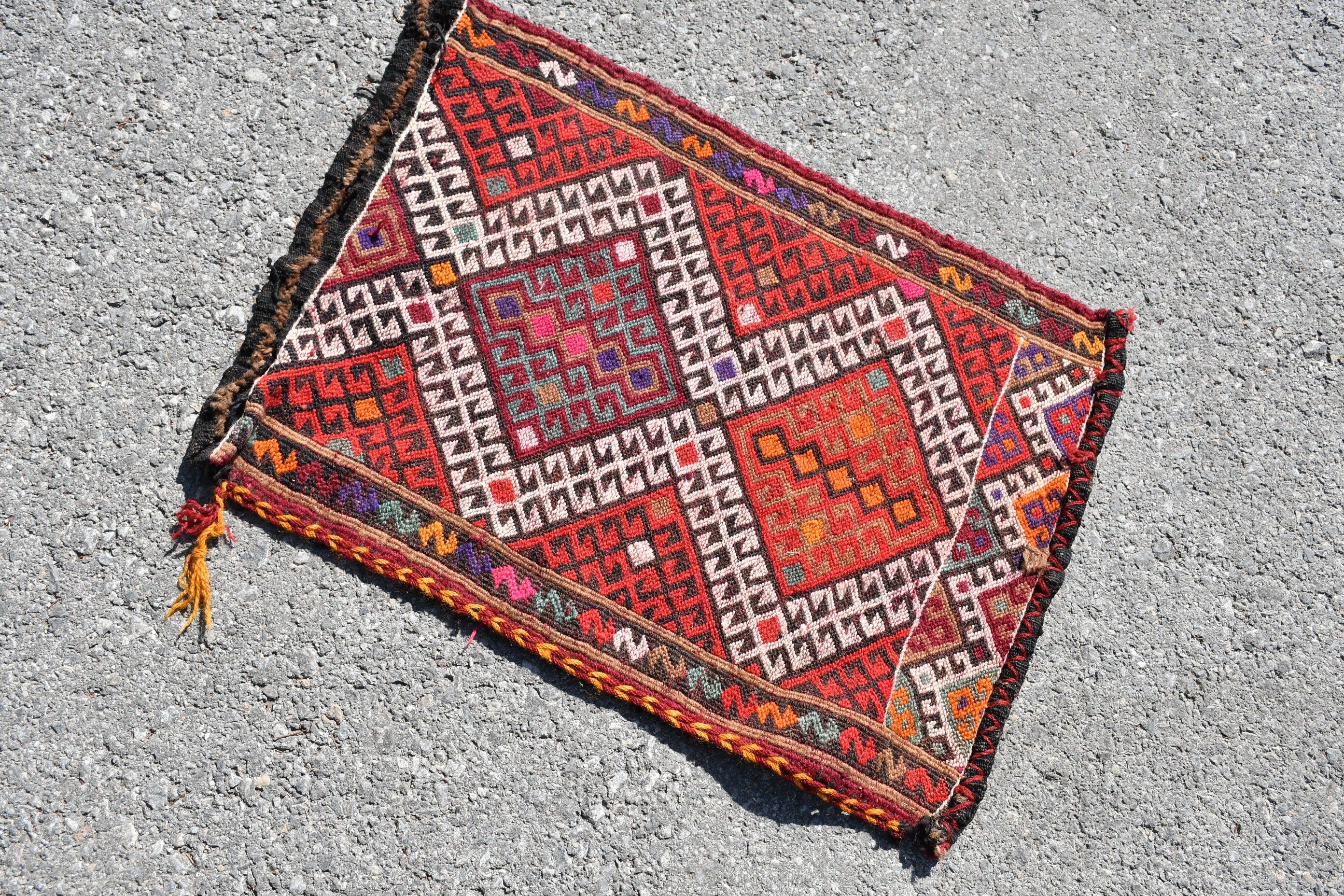 Yatak odası Kilim, Giriş Kilim, Antik Kilim, Türk Kilim, Paspas Kilim, Kırmızı Renkli Kilim, 48x67 cm Küçük Kilim, Duvar Kilim