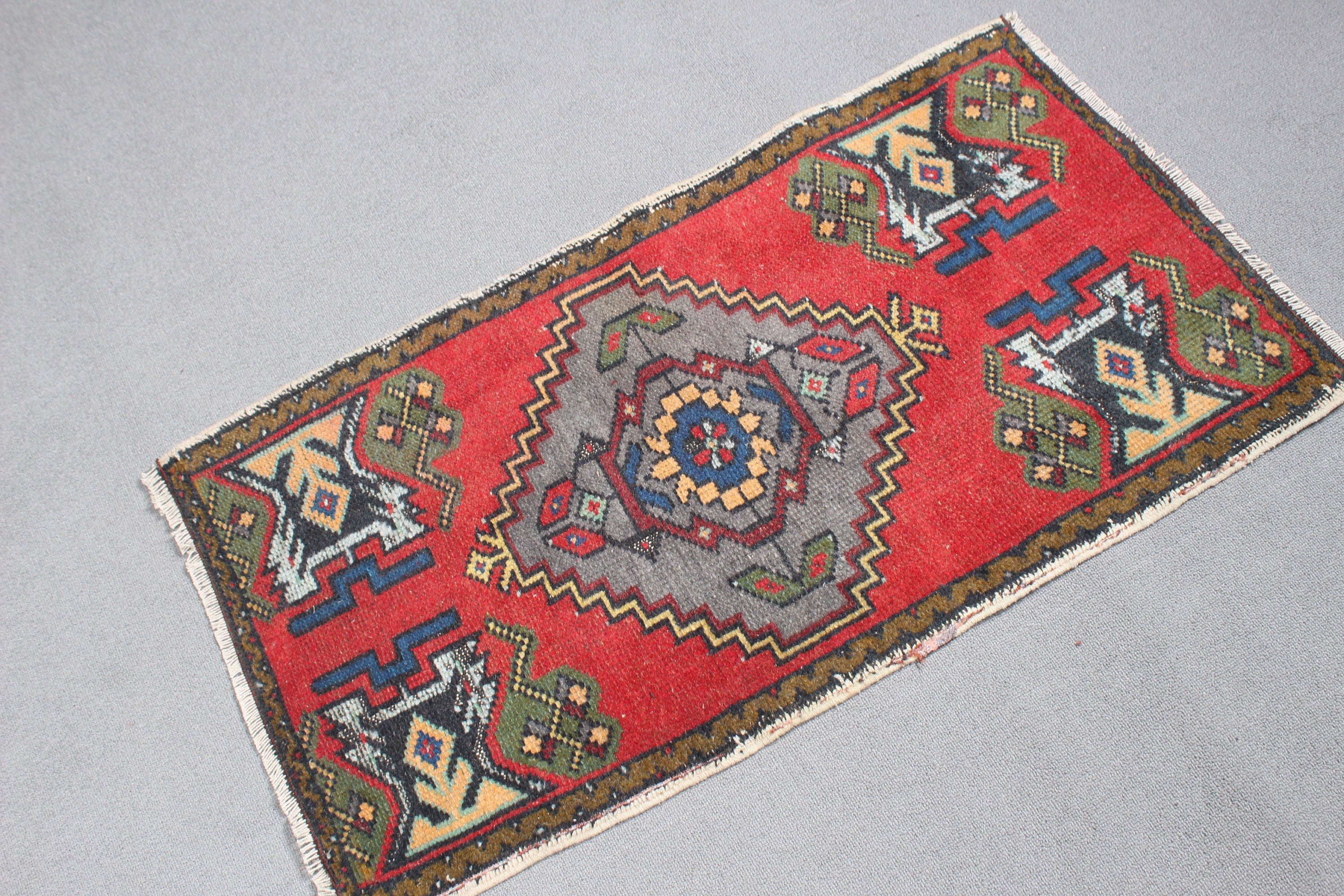 Car Mat Rugs, Bedroom Rugs, Modern Rugs, Vintage Rug, Home Decor Rug, Red  1.8x3.3 ft Small Rugs, Turkish Rugs