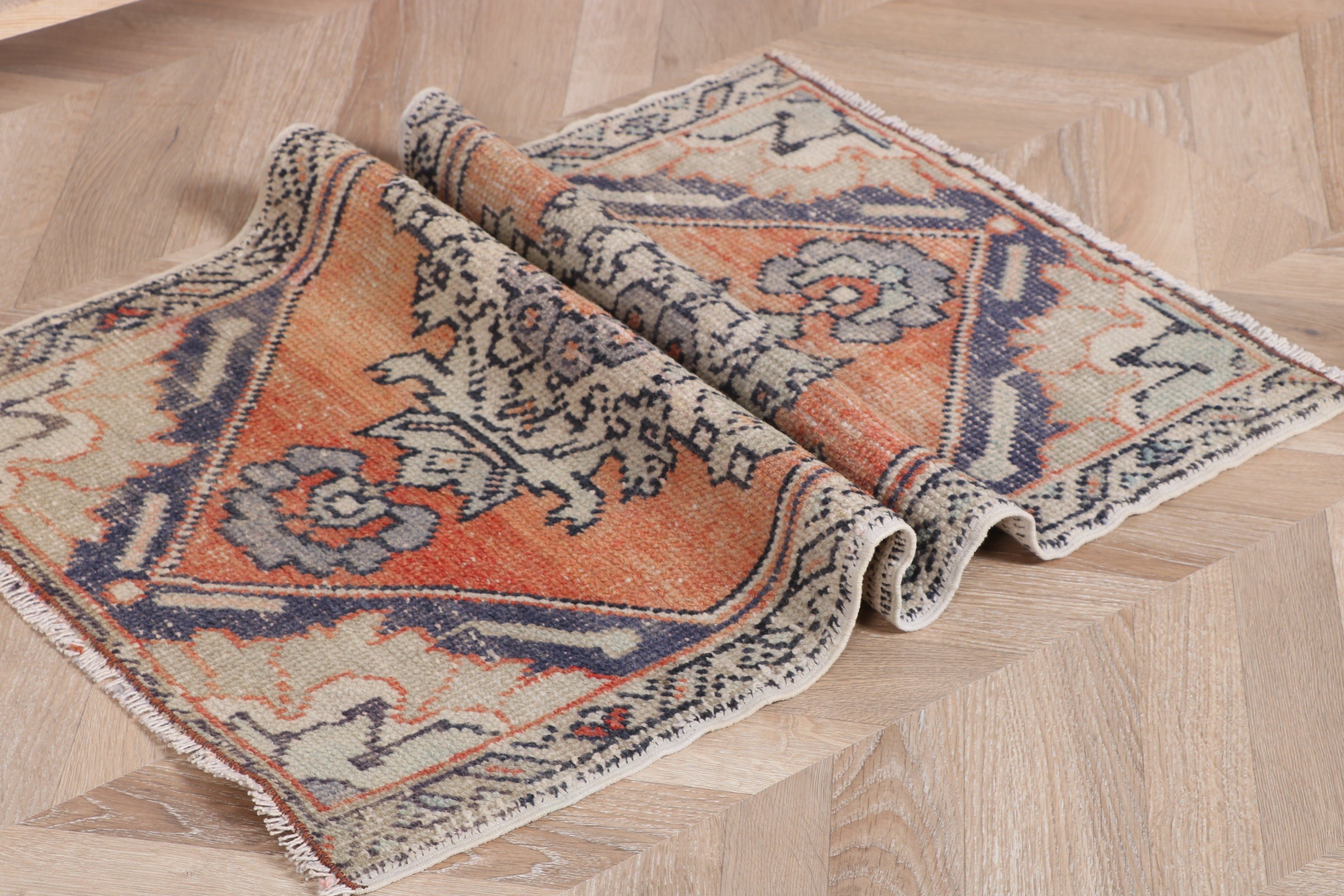 Düz Dokuma Halı, Vintage Halılar, Mutfak Halıları, Modern Halı, Anadolu Halısı, 1.7x2.8 ft Küçük Halı, Beyaz Yün Halılar, Küçük Boho Halıları, Türk Halıları