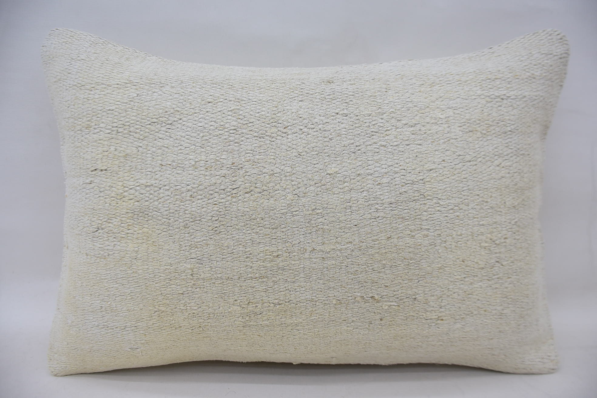 Interior Designer Pillow, Boho Pillow Sham Cover, Kilim Pillow, 16"x24" White Cushion Cover, Couch Cushion, Bolster Pillow Sham
