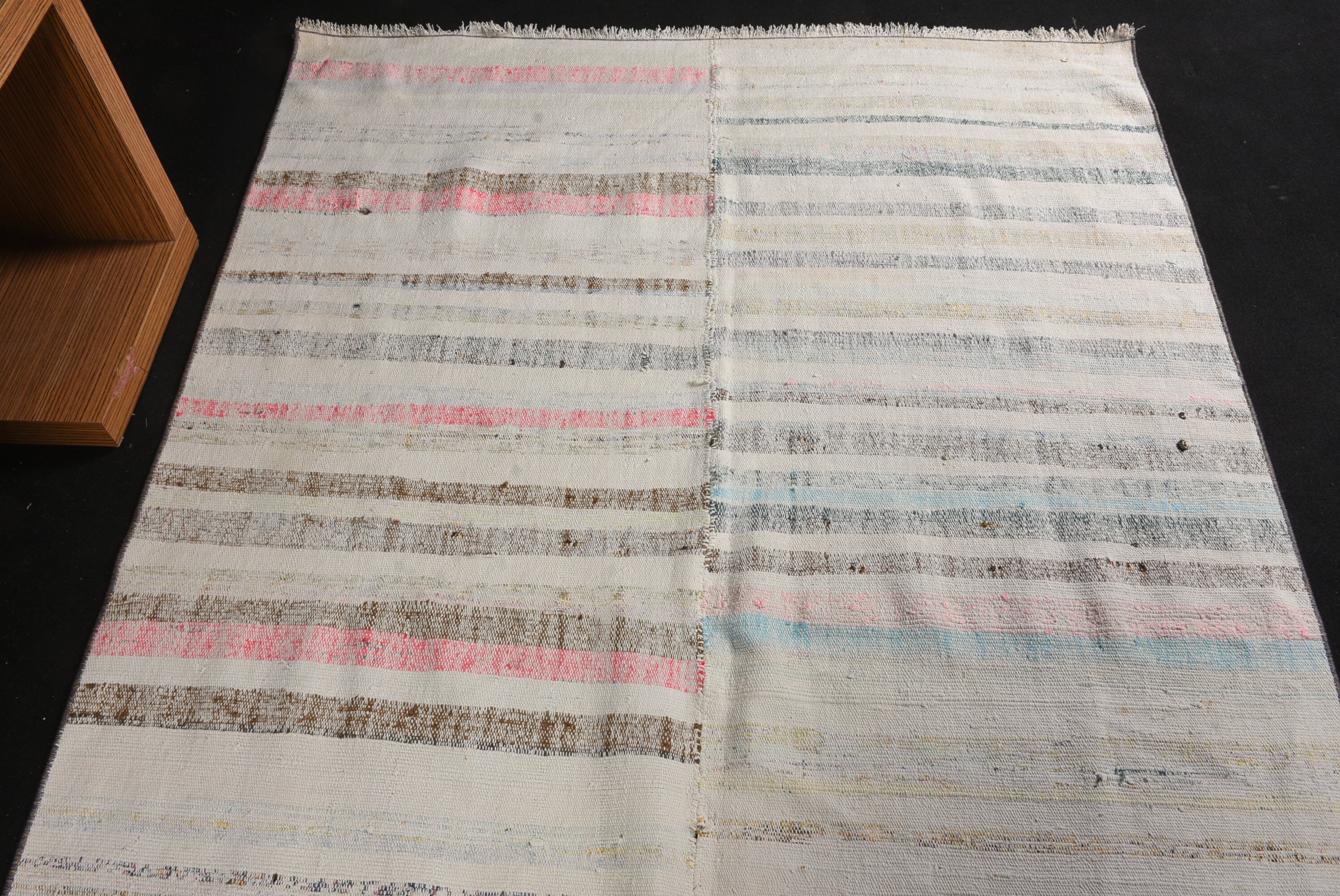 Pale Rug, Oushak Rug, 5x7.6 ft Area Rug, Vintage Rug, Kilim, Dining Room Rug, Turkish Rug, Bedroom Rug, White Wool Rugs, Living Room Rug