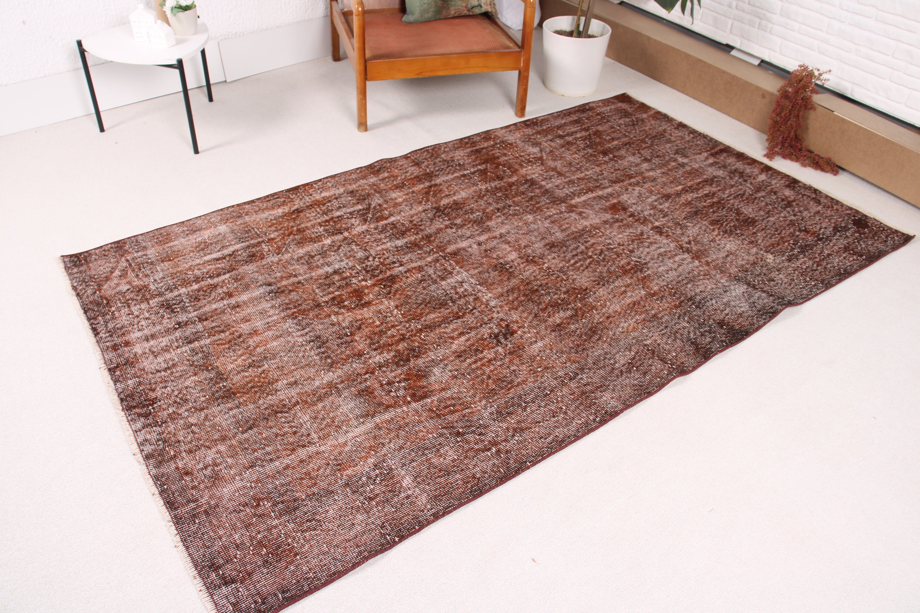 Living Room Rug, Home Decor Rug, Turkish Rugs, Rugs for Living Room, Brown Luxury Rugs, Anatolian Rugs, Vintage Rugs, 4.5x7.6 ft Area Rugs