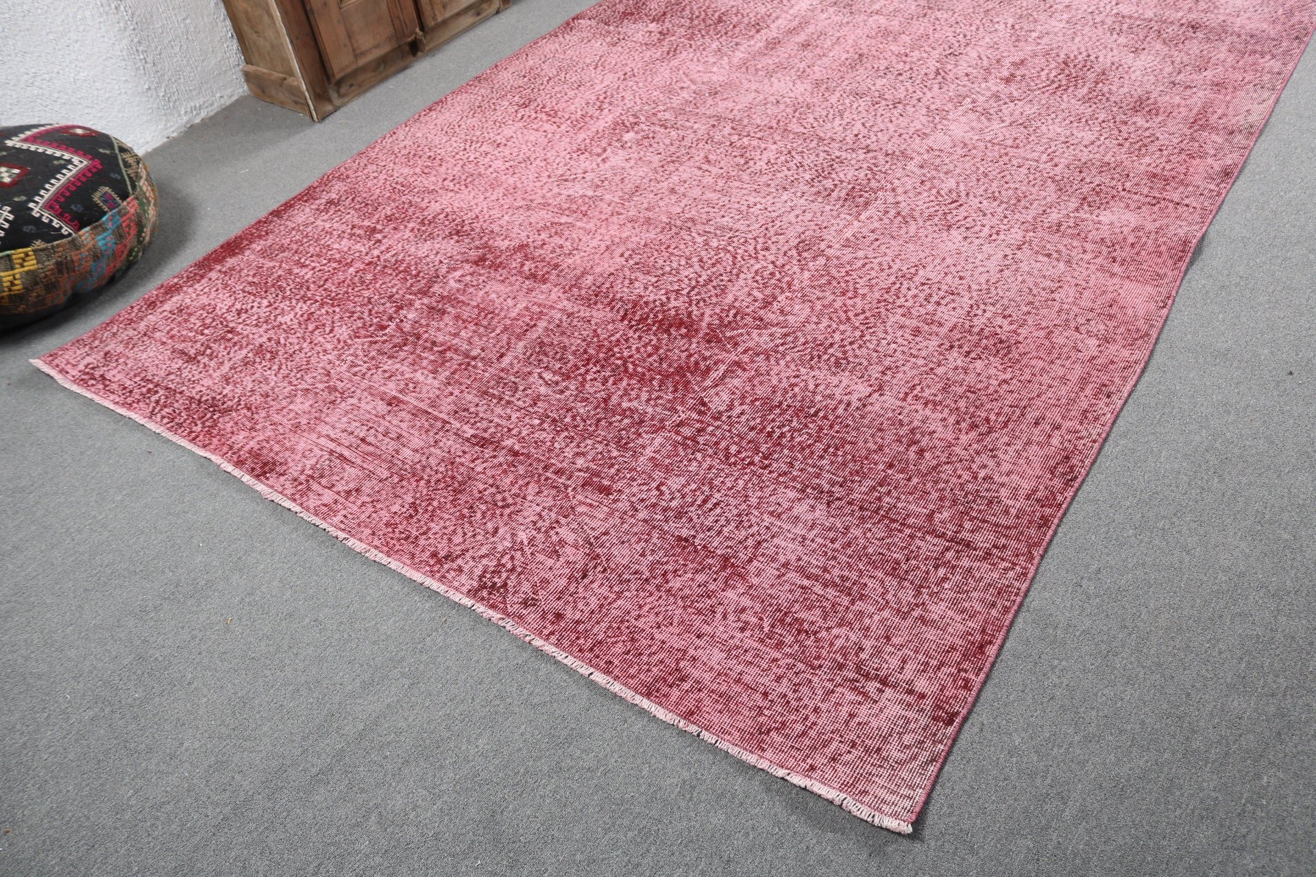 Wool Rugs, Bedroom Rugs, Pink Anatolian Rug, Dining Room Rug, Statement Rugs, Exotic Rug, 6.7x9.7 ft Large Rugs, Turkish Rugs, Vintage Rug