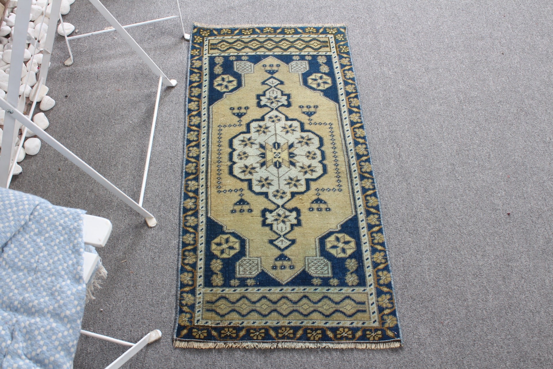 Yeşil Mutfak Halısı, Vintage Halı, Eklektik Halı, Banyo Halıları, Türk Halısı, Yün Halı, Sanat Halısı, 1.6x3.2 ft Küçük Halı, Yatak Odası Halısı, Banyo Halısı