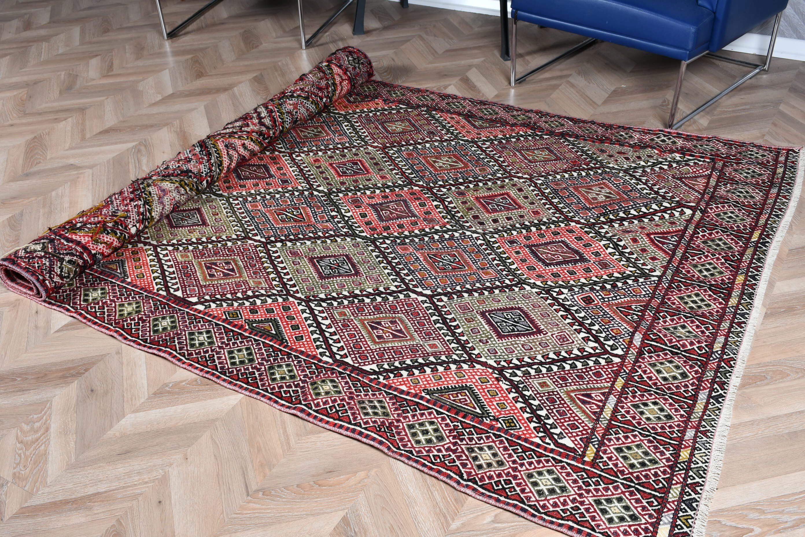 Oturma Odası Halısı, Vintage Halı, Türk Halısı, Salon Halısı, Fas Halısı, Bej Yatak Odası Halısı, Kilim, 5.2x10.7 ft Büyük Halılar