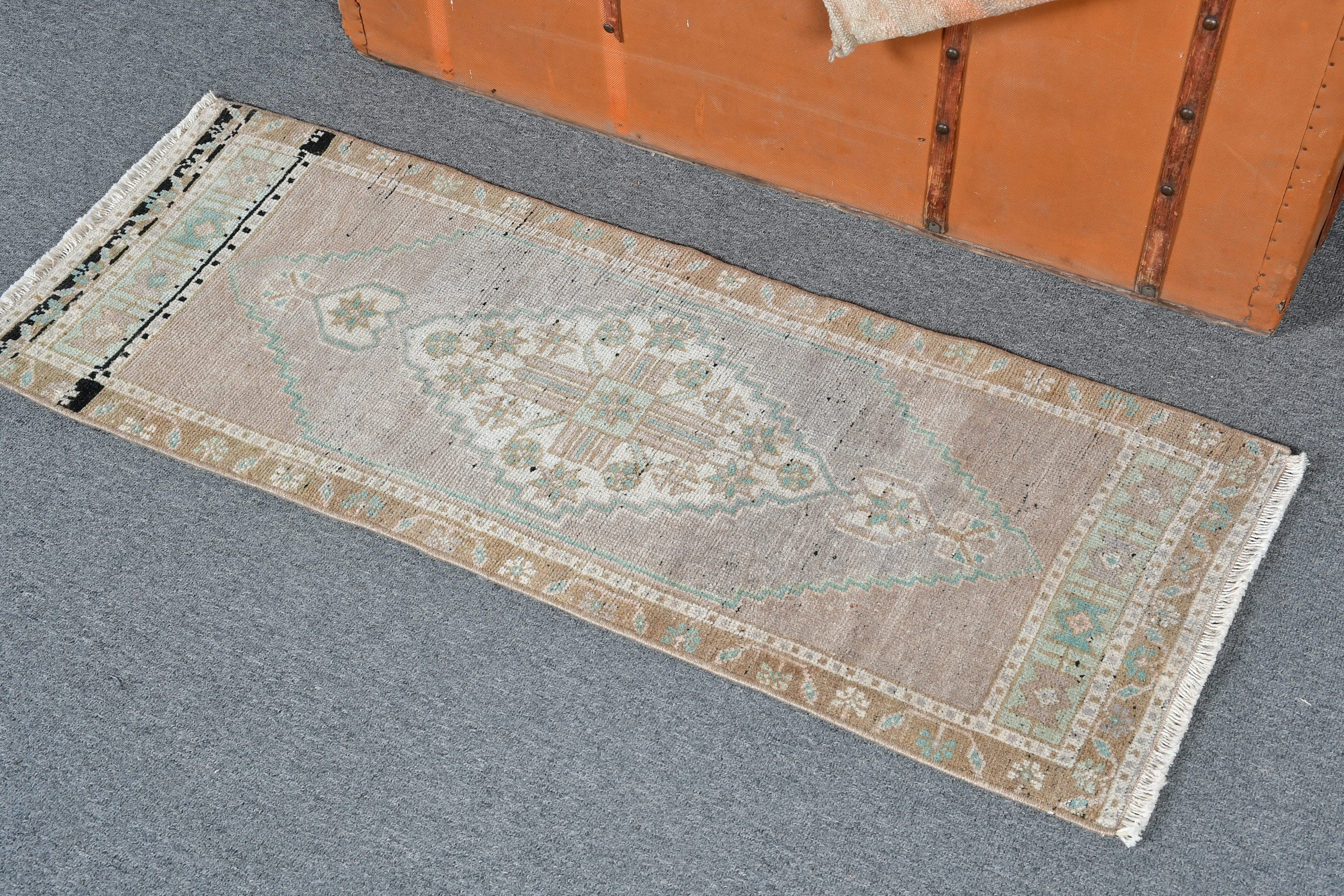 Anadolu Halısı, Türk Halısı, Fas Halıları, Kahverengi Antika Halı, Yatak Odası Halıları, Vintage Halılar, Mutfak Halısı, 1.4x3.5 ft Küçük Halılar, Sanat Halısı