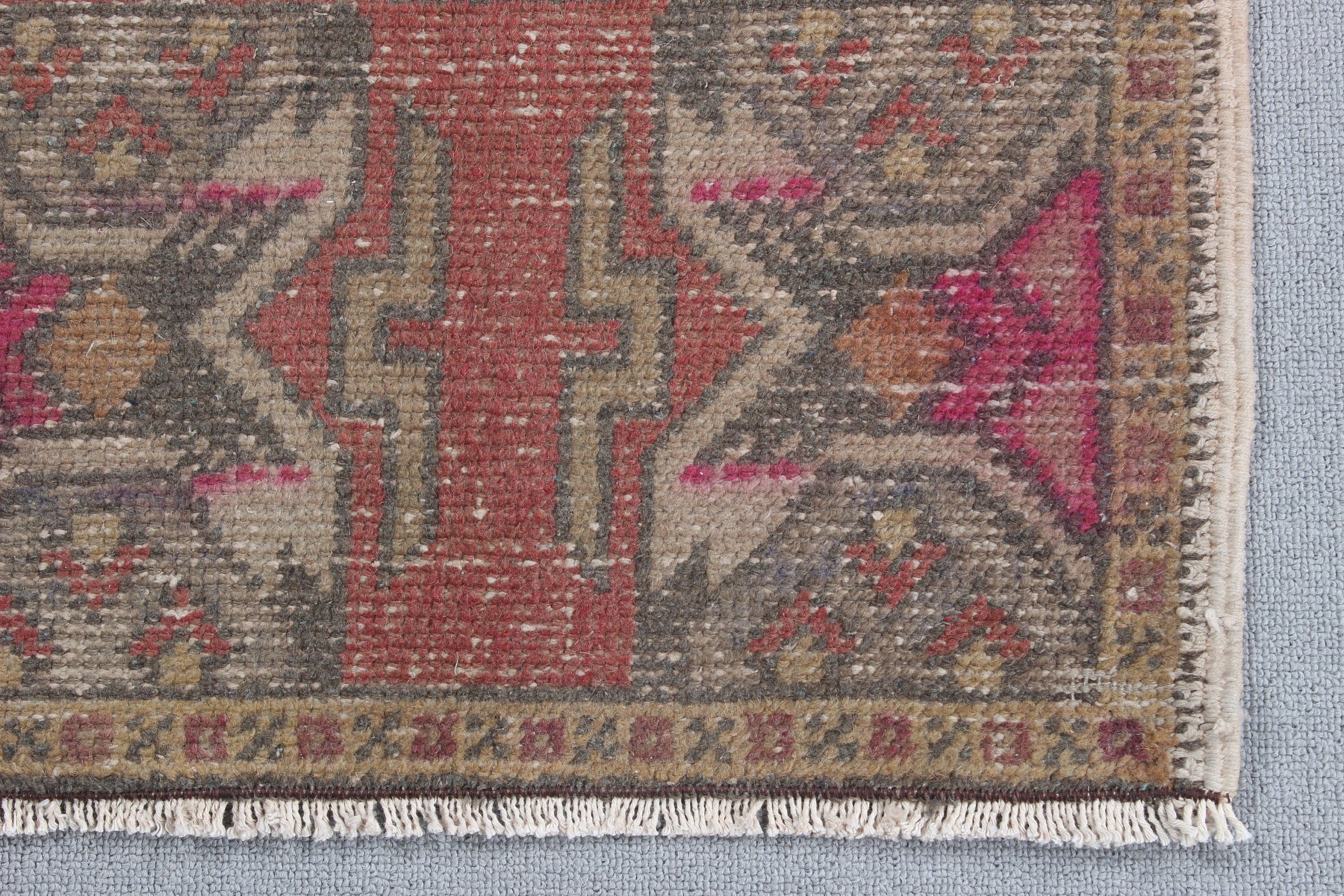 Vintage Rug, Red Cool Rug, Moroccan Rugs, Bedroom Rug, Kitchen Rugs, Anatolian Rug, Rugs for Entry, Turkish Rug, 1.7x3.2 ft Small Rug