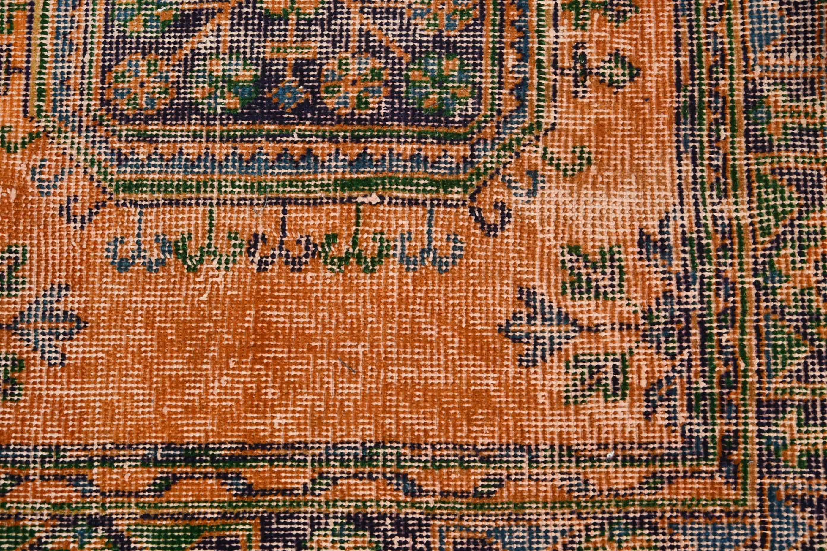 Bathroom Rug, Orange  1.9x2.4 ft Small Rug, Oushak Rugs, Rugs for Wall Hanging, Bedroom Rugs, Vintage Rug, Turkish Rugs