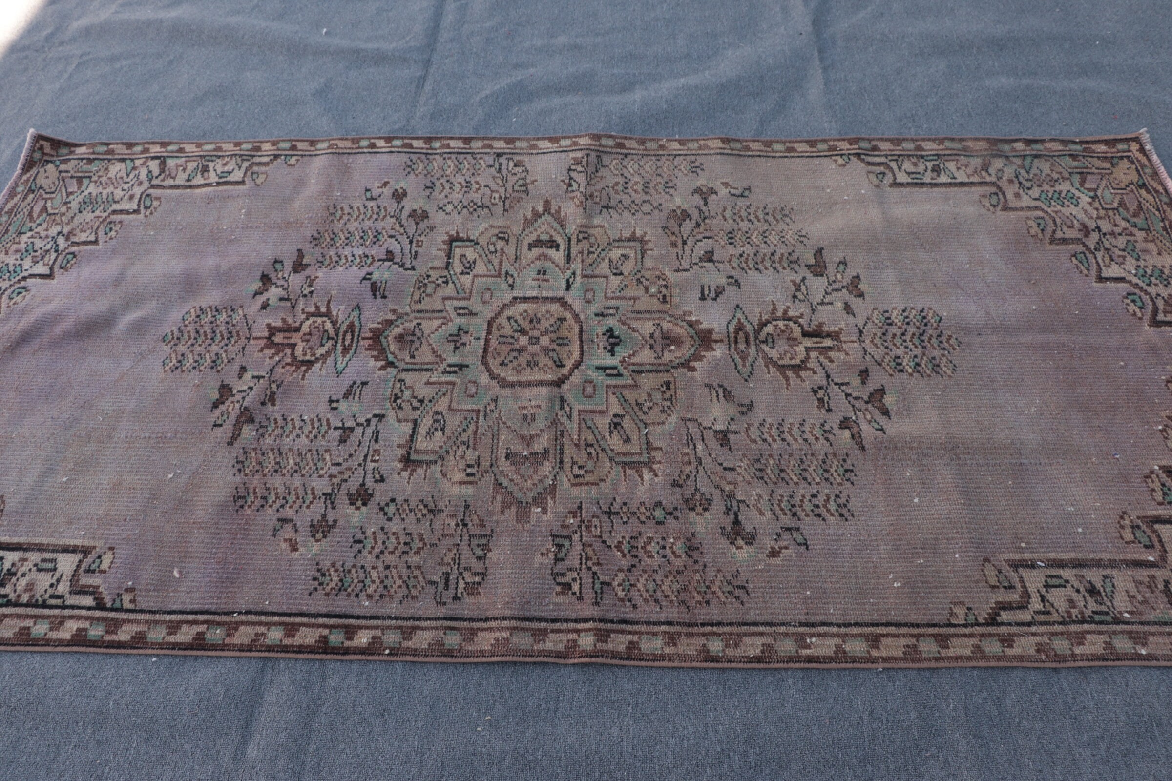 Yemek odası Halı, Antik Halı, Kahverengi Yün Halı, 121x244 cm Oturma odası Halı, Yatak odası Halı, Nostaljik Halı, Oturma Odası Halı