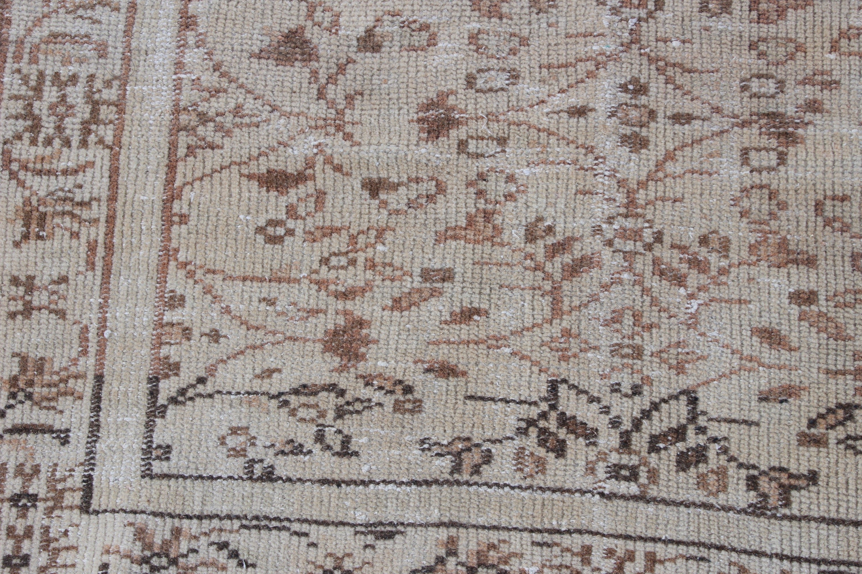 Türk Halısı, 3.2x6.1 ft Aksan Halıları, Boho Halıları, Vintage Halı, El Dokuma Halı, Vintage Vurgu Halısı, Yatak Odası Halıları, Bej Nötr Halılar, Havalı Halılar