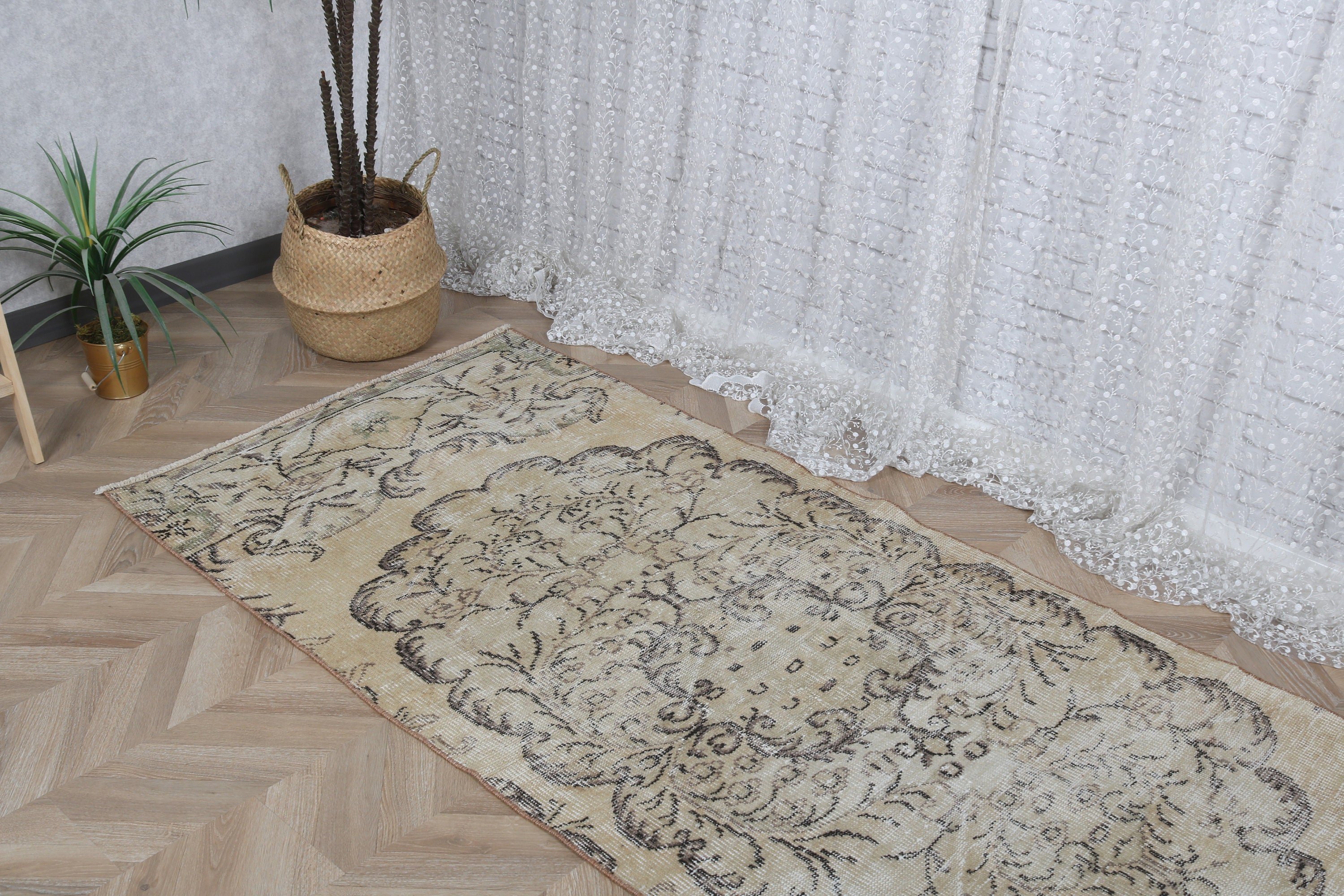 Anadolu Halıları, Türk Halısı, Kahverengi Boho Halısı, 3,1x7,5 ft Vurgulu Halılar, Dekoratif Halı, Vintage Halılar, Çocuk Halıları, El Yapımı Halılar, Yer Halısı