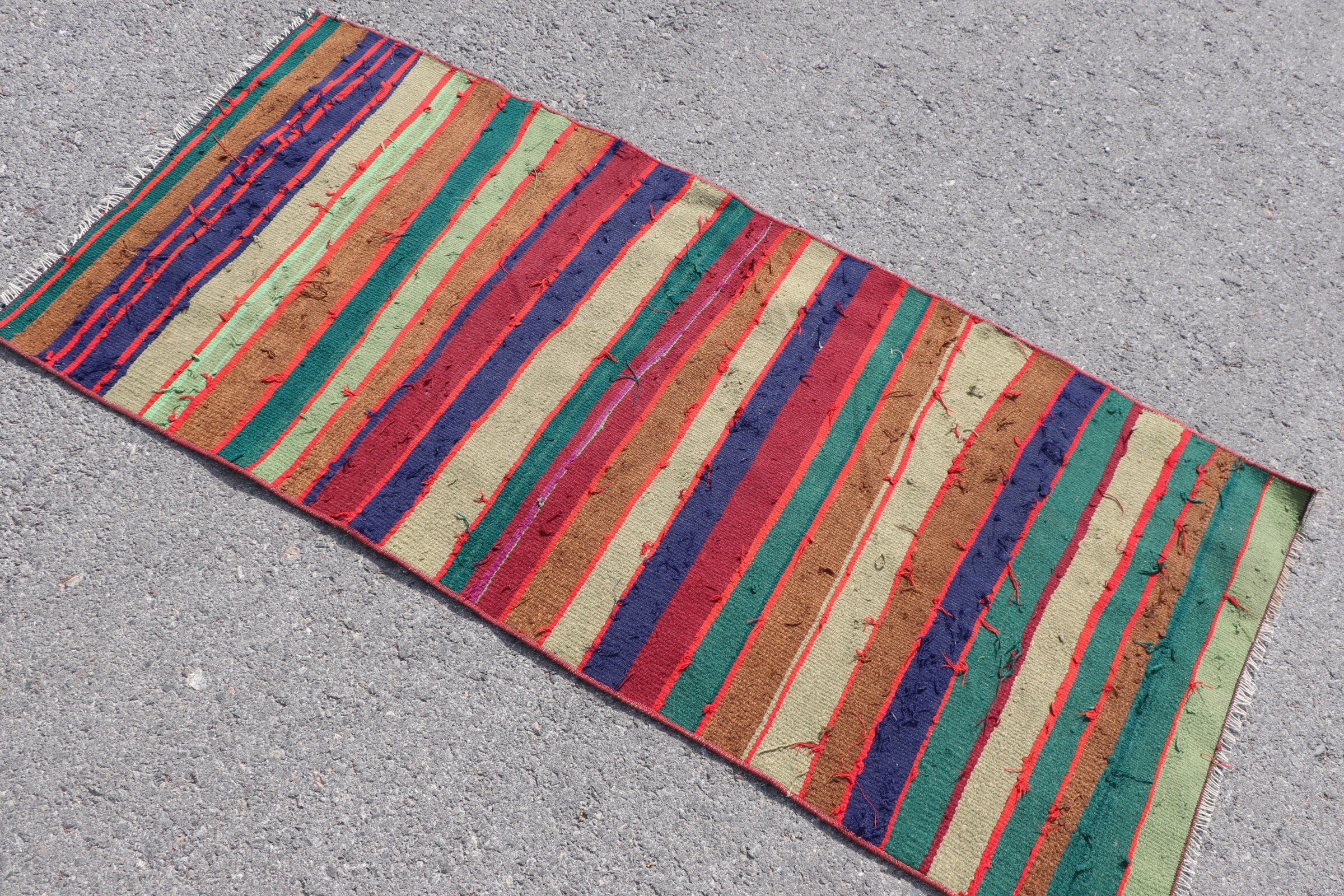 Araba paspası Kilim, Banyo Kilim, Yeşil Uşak Kilim, Ev Kilim, Türk Kilim, 75x162 cm Küçük Kilim, Antik Kilim, Mutfak Kilim, Ev Kilim