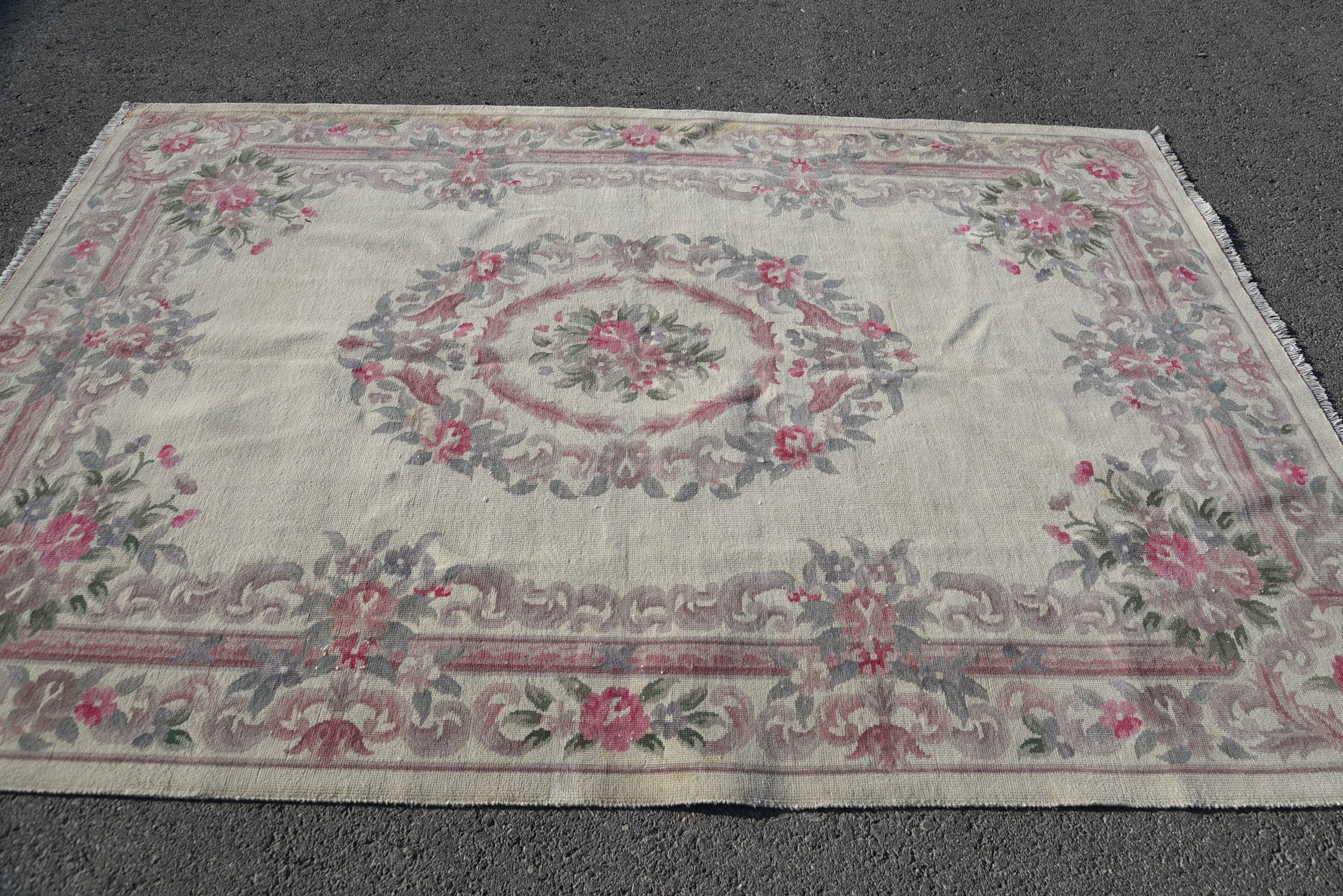 Living Room Rugs, 5.9x8.9 ft Large Rug, Aesthetic Rugs, Wool Rug, Oriental Rug, Rugs for Salon, Turkish Rug, Salon Rug, Vintage Rugs