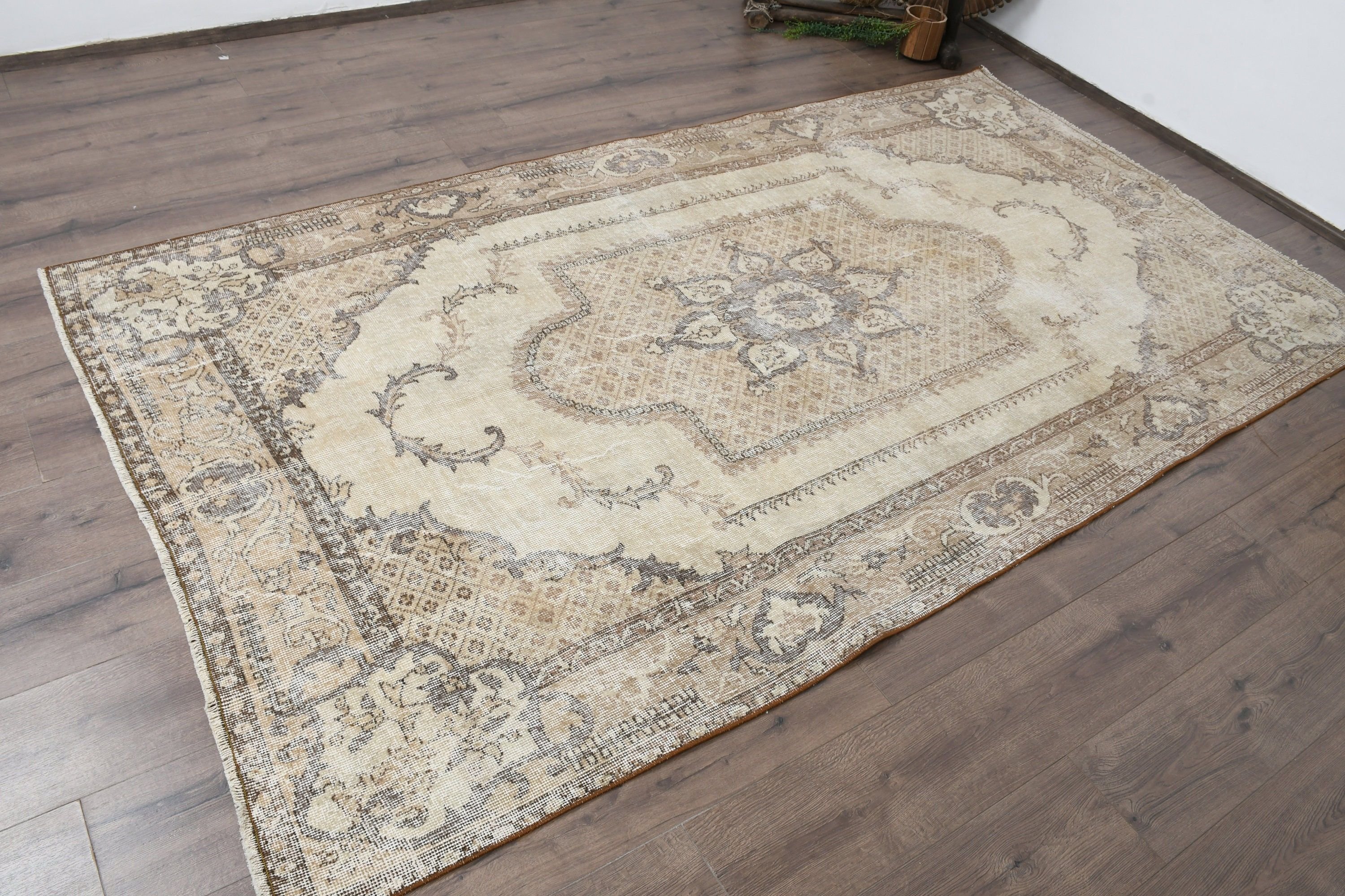 Cute Rug, 4.8x8.6 ft Large Rug, Kitchen Rugs, Rugs for Salon, Beige Anatolian Rug, Bedroom Rugs, Living Room Rug, Vintage Rugs, Turkish Rug