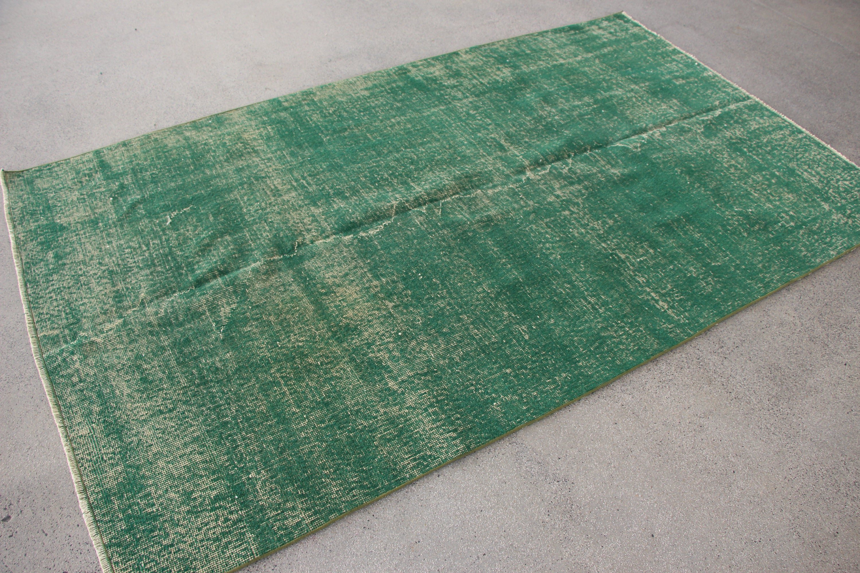 Nursery Rugs, Vintage Rug, Green  4.6x7.7 ft Area Rugs, Cool Rugs, Living Room Rugs, Floor Rugs, Turkish Rugs, Kitchen Rug