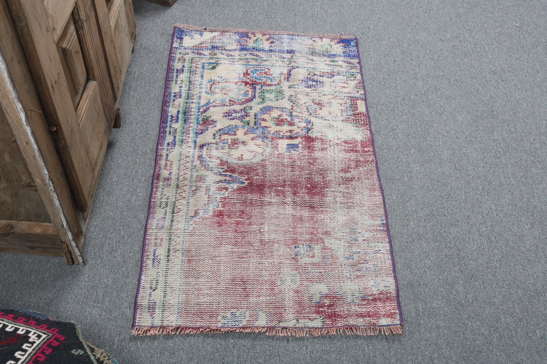 Vintage Rug, Neutral Rug, Luxury Rugs, Small Boho Rugs, Car Mat Rug, Kitchen Rug, 1.9x3.4 ft Small Rugs, Turkish Rugs, Purple Modern Rug