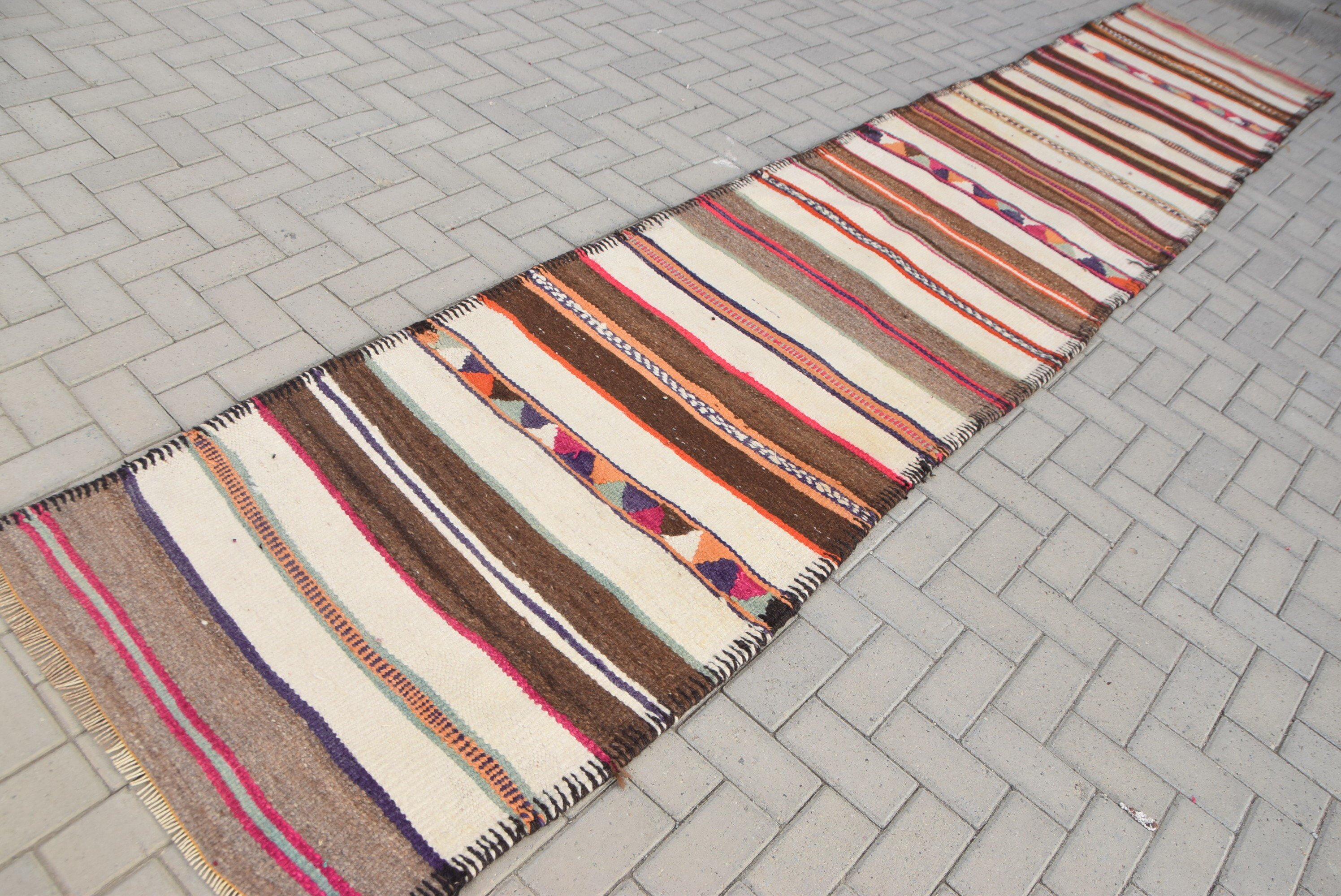 Pale Rug, Turkish Rugs, Kitchen Rug, Oriental Rugs, Stair Rug, Vintage Rug, Beige Oriental Rugs, Bedroom Rugs, 2.9x15.7 ft Runner Rug
