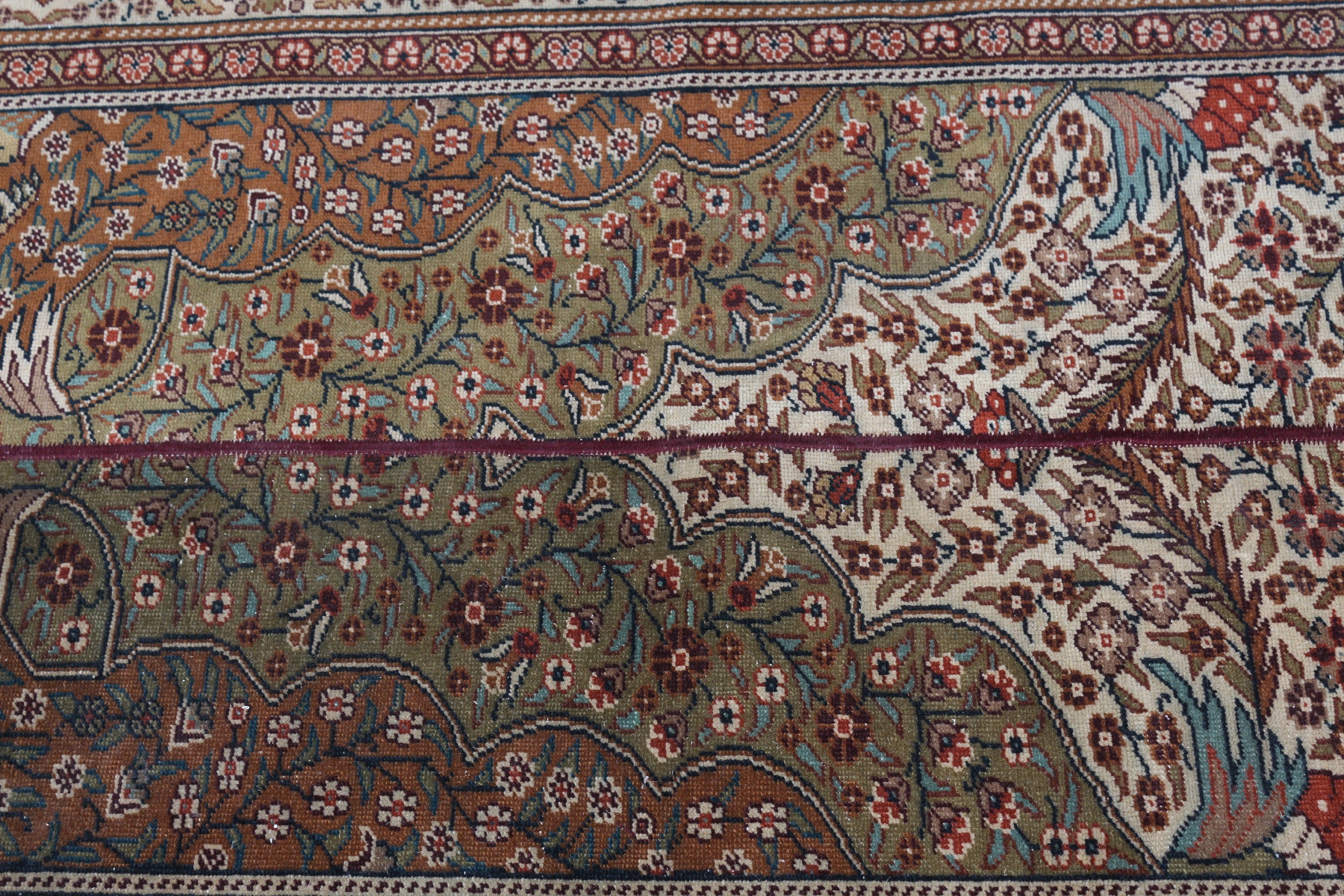 Yer Halısı, Kapı Paspas Halısı, Araba Paspas Halıları, Banyo Halıları, Vintage Halılar, Mutfak Halıları, Kahverengi Oushak Halı, 3.6x4 ft Küçük Halılar, Türk Halısı