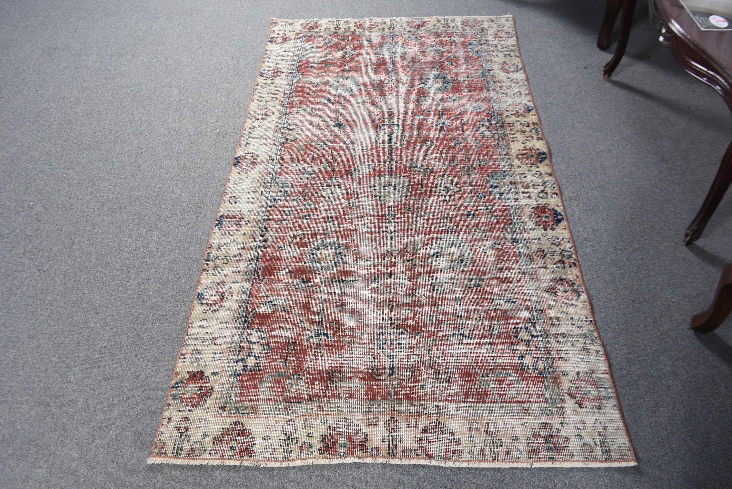 Neutral Rugs, Red Oriental Rugs, Nursery Rug, Vintage Rugs, Bedroom Rug, Turkish Rug, 3.4x6.3 ft Accent Rugs, Ethnic Rug, Kitchen Rug