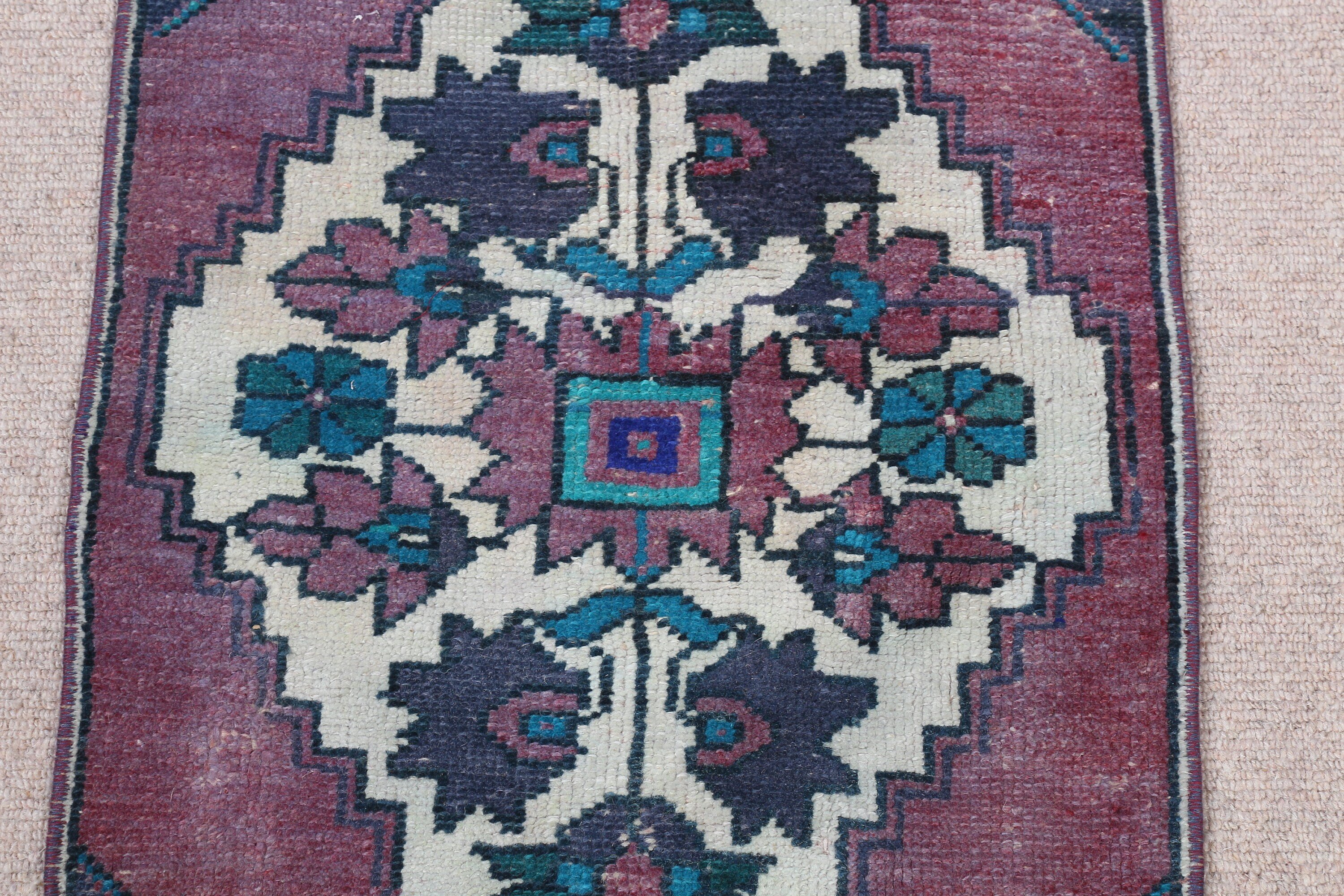 Rugs for Door Mat, Turkish Rug, Blue Wool Rug, 1.5x3 ft Small Rug, Car Mat Rug, Anatolian Rug, Vintage Rug, Bathroom Rug, Oriental Rug