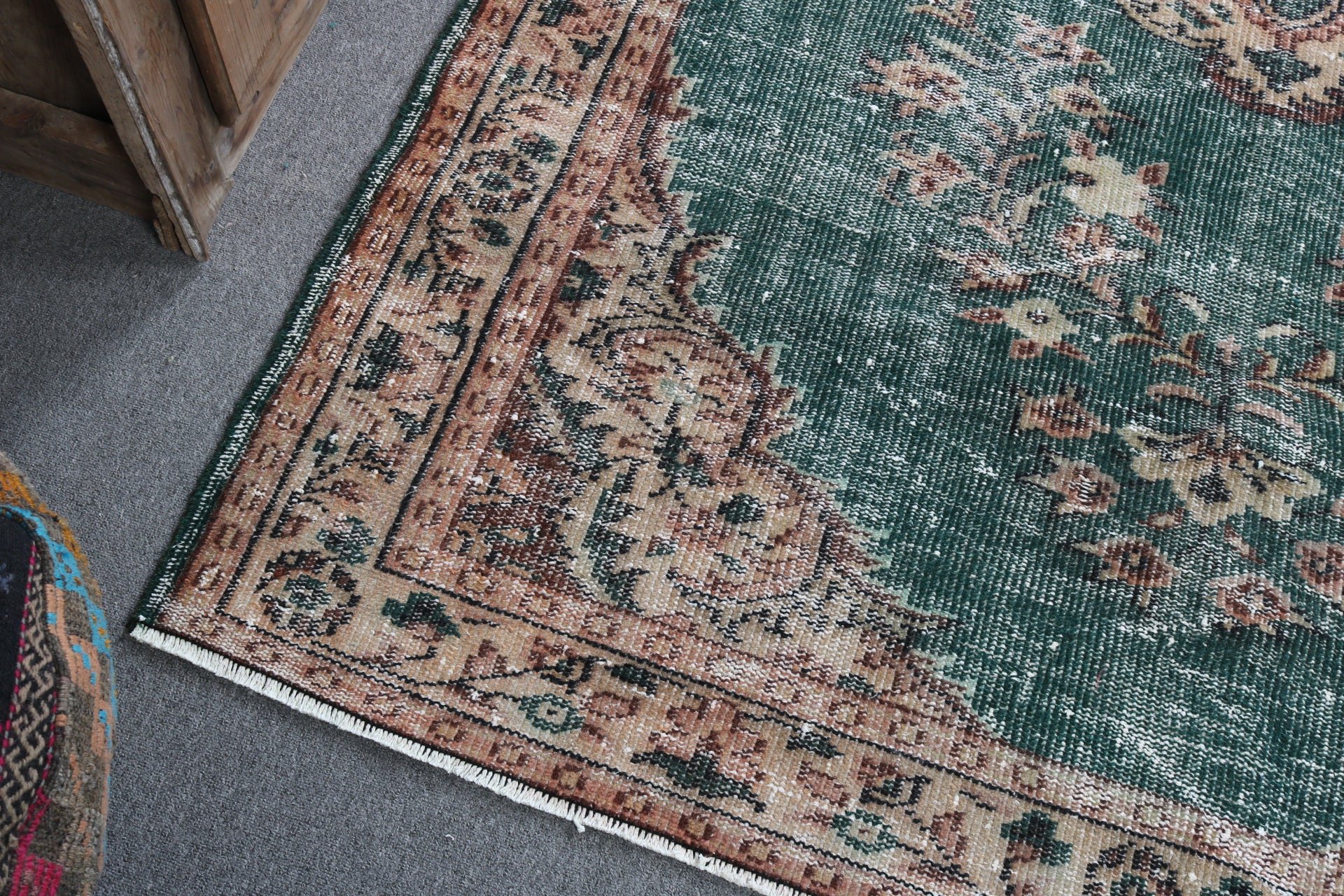 Large Boho Rug, Kitchen Rug, Dining Room Rugs, Green Luxury Rugs, Turkish Rugs, Floor Rug, Antique Rugs, Vintage Rug, 5.2x7.9 ft Large Rugs