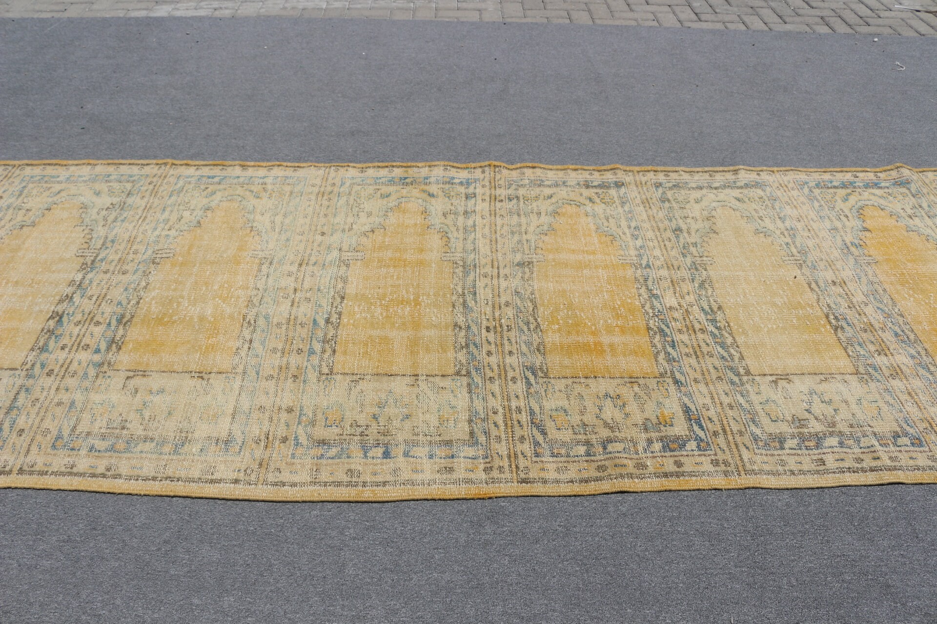 Corridor Rugs, Orange Wool Rug, 4x15.7 ft Runner Rugs, Vintage Rug, Kitchen Rugs, Turkish Rug, Bedroom Rug, Rugs for Runner, Muted Rug