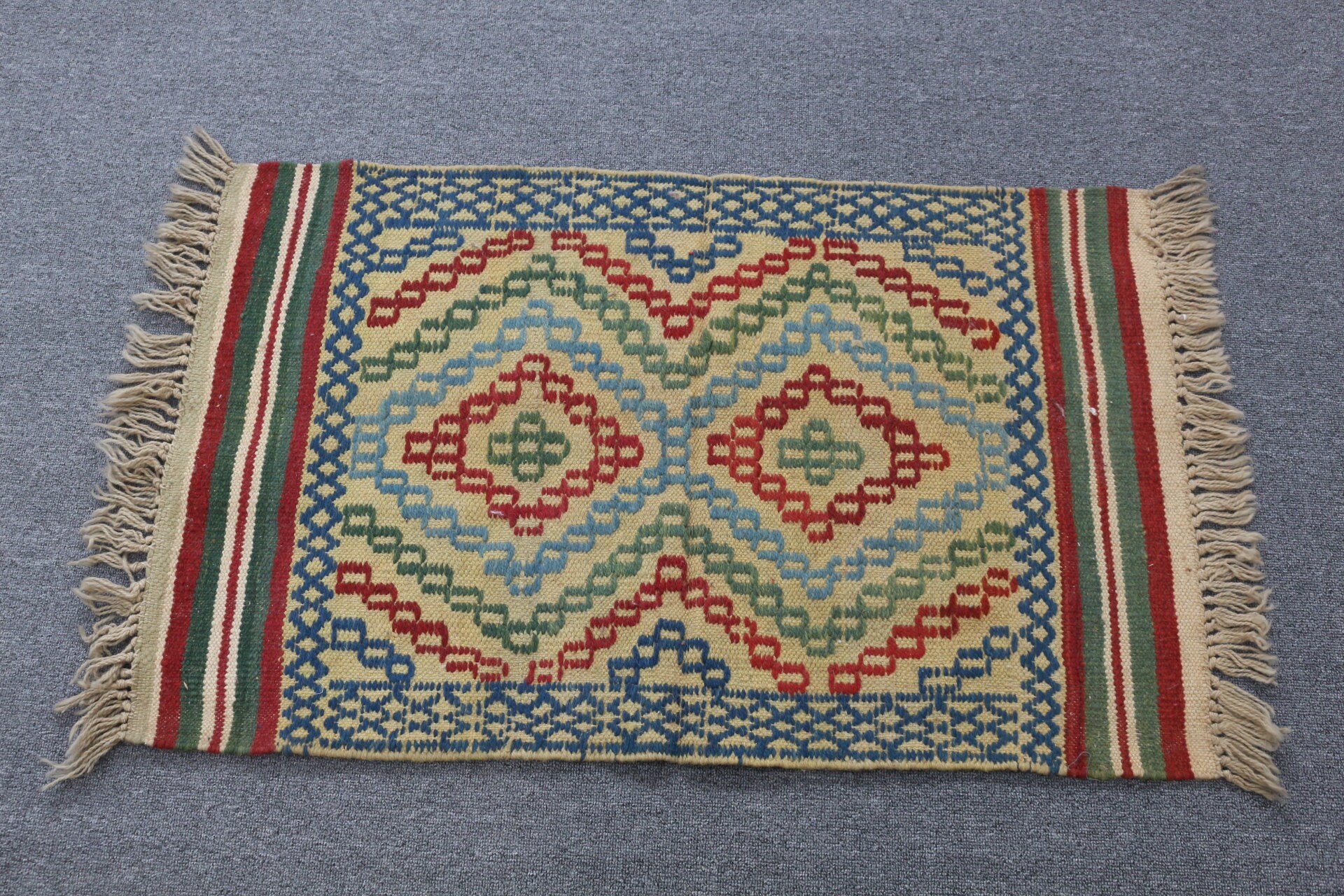 Tribal Rug, Kilim, Vintage Rug, Anatolian Rug, Bedroom Rug, Beige Moroccan Rug, Bath Rug, Moroccan Rugs, 1.9x3.1 ft Small Rugs, Turkish Rug