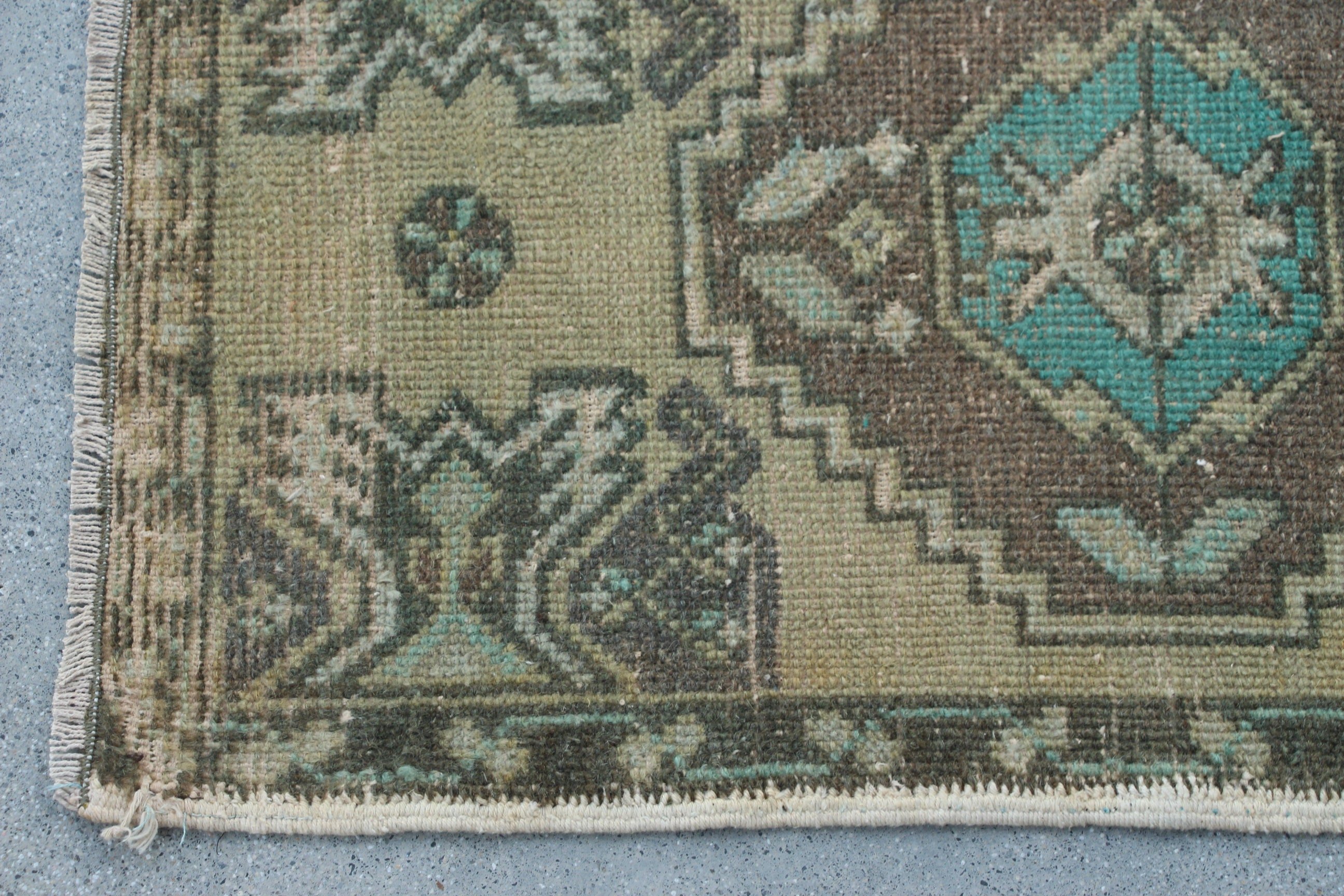 Wall Hanging Rugs, Oriental Rug, Turkish Rug, Neutral Rug, 1.6x2.8 ft Small Rugs, Green Bedroom Rug, Rugs for Kitchen, Vintage Rug