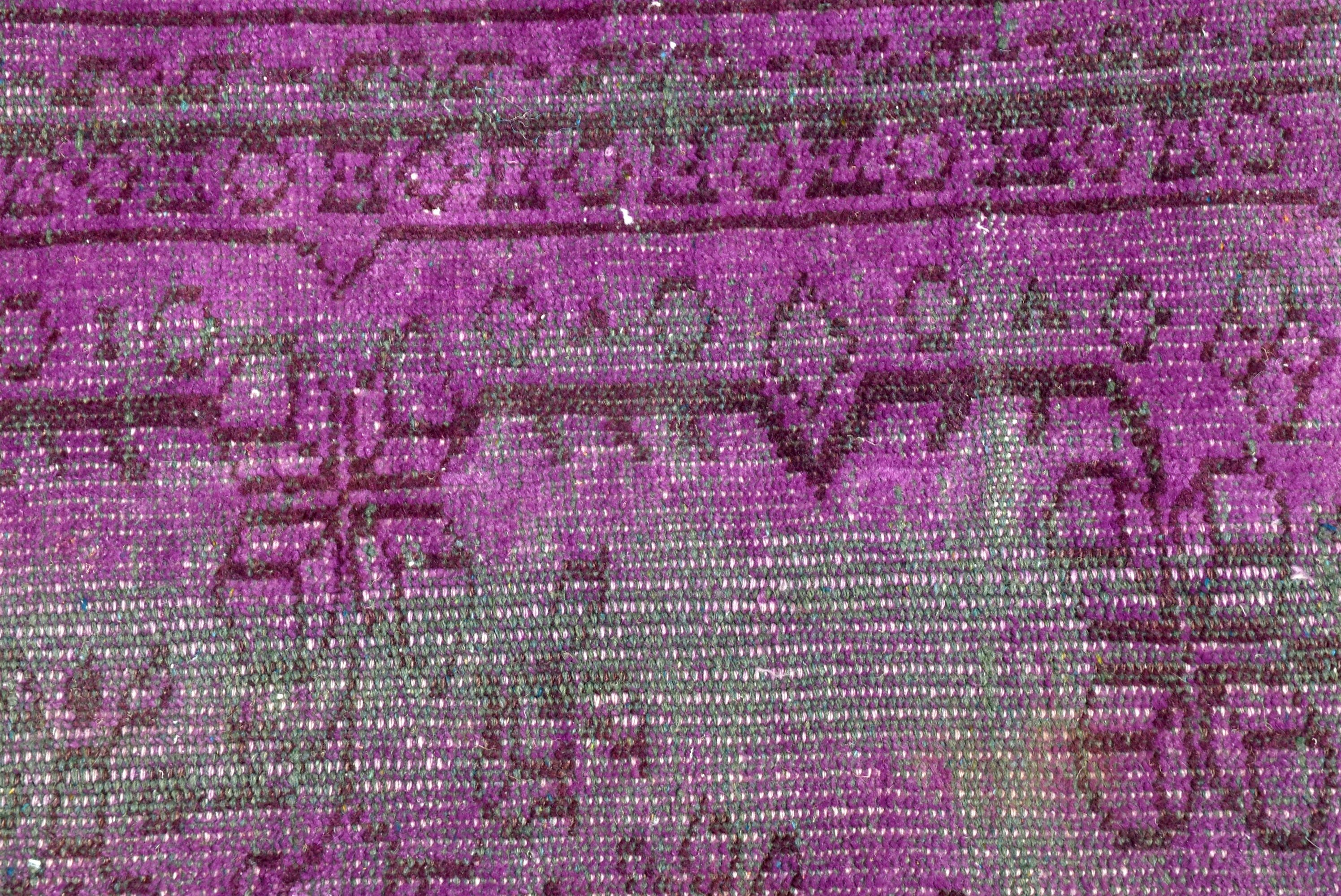 Purple Oushak Rugs, Vintage Rugs, Moroccan Rug, Bedroom Rugs, Tribal Rugs, Car Mat Rug, 2.6x5.6 ft Small Rug, Turkish Rugs