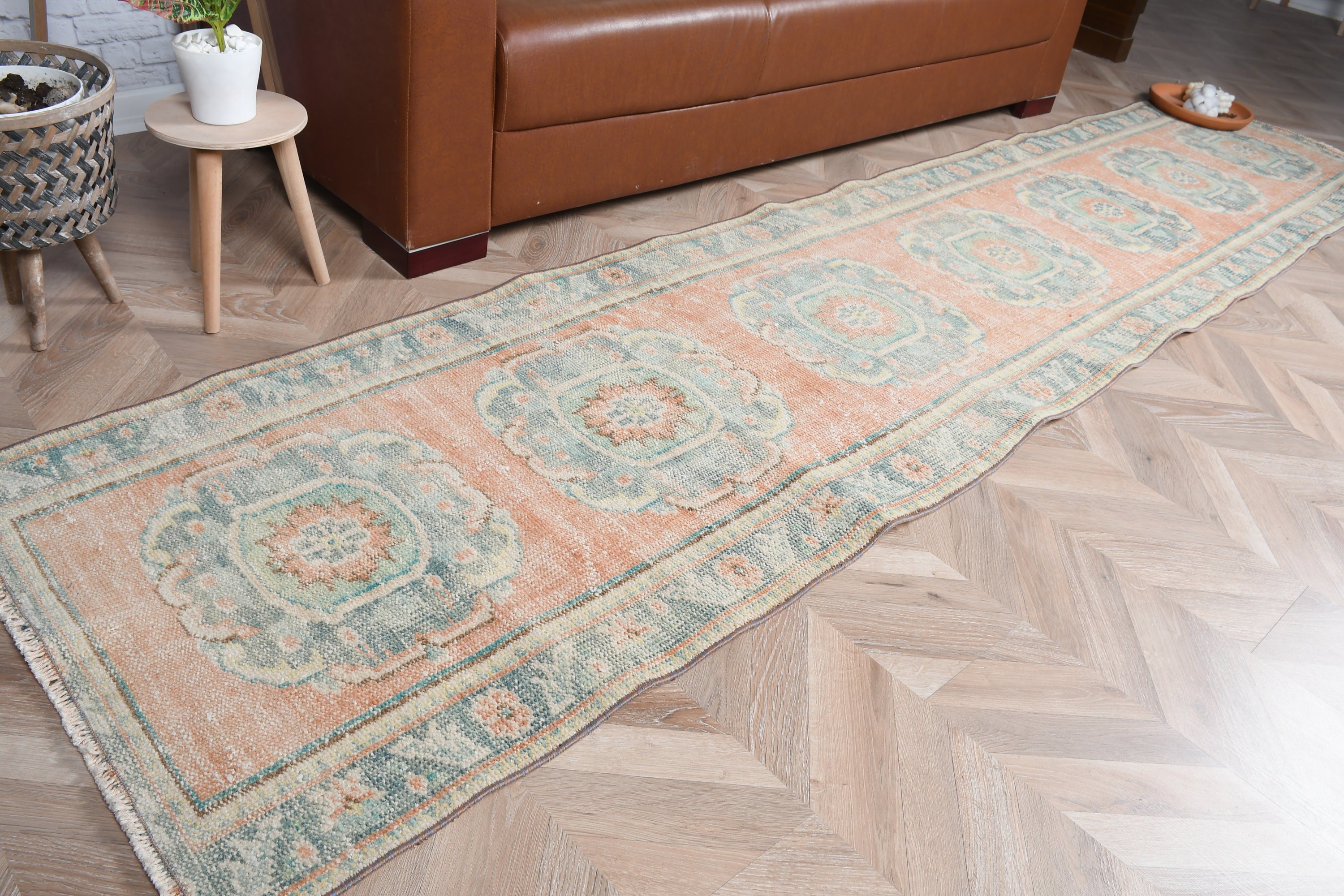 Mutfak Halısı, Turuncu Fas Halıları, Vintage Halı, Antika Halı, Merdiven Halıları, 2.4x11 ft Runner Halısı, Türk Halısı, Havalı Halılar, Koridor Halıları