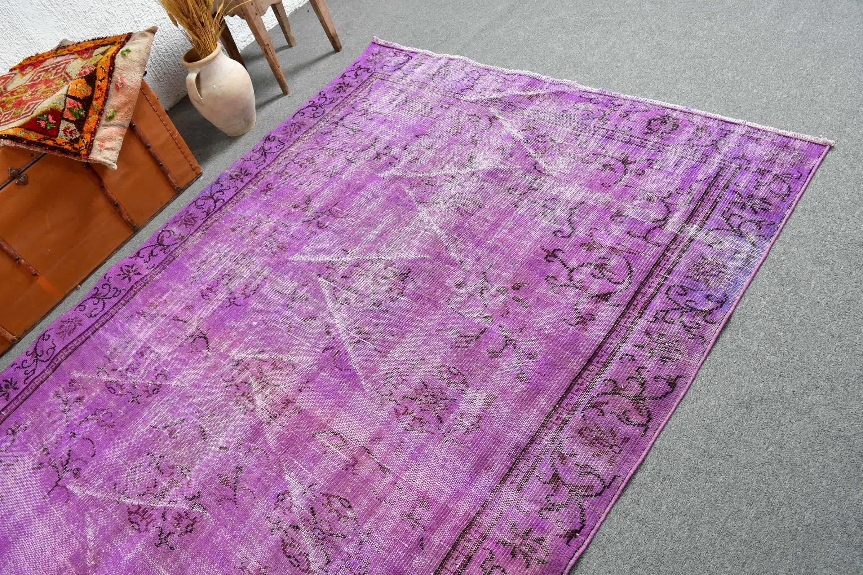 Living Room Rug, Turkey Rug, Wool Rug, Pale Rug, Vintage Rug, 5.7x8.7 ft Large Rug, Bedroom Rug, Turkish Rug, Oushak Rug, Rugs for Bedroom