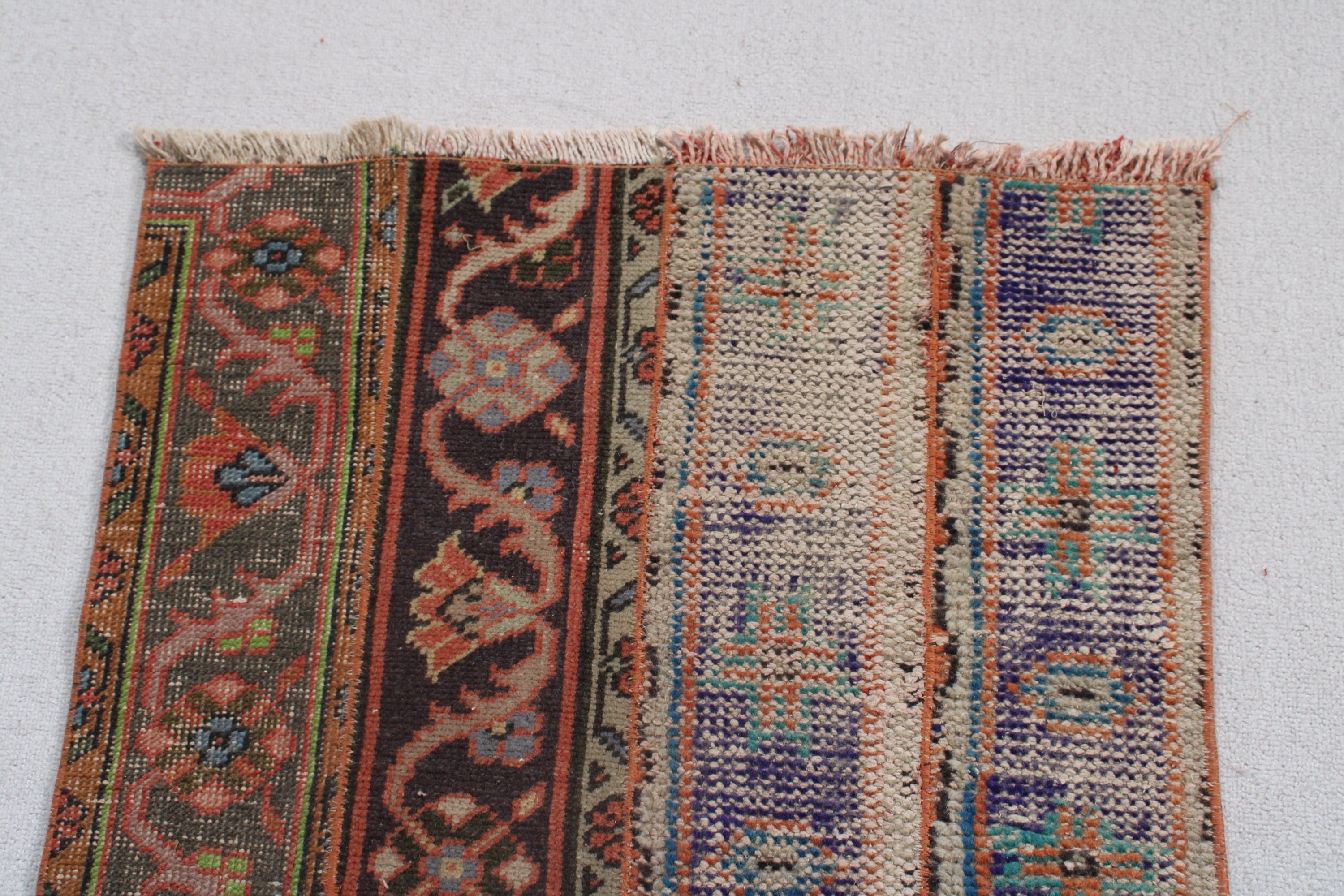 Bathroom Rug, Turkish Rugs, Blue Antique Rug, Geometric Rugs, Home Decor Rugs, 2.3x4.1 ft Small Rugs, Small Area Rugs, Vintage Rugs