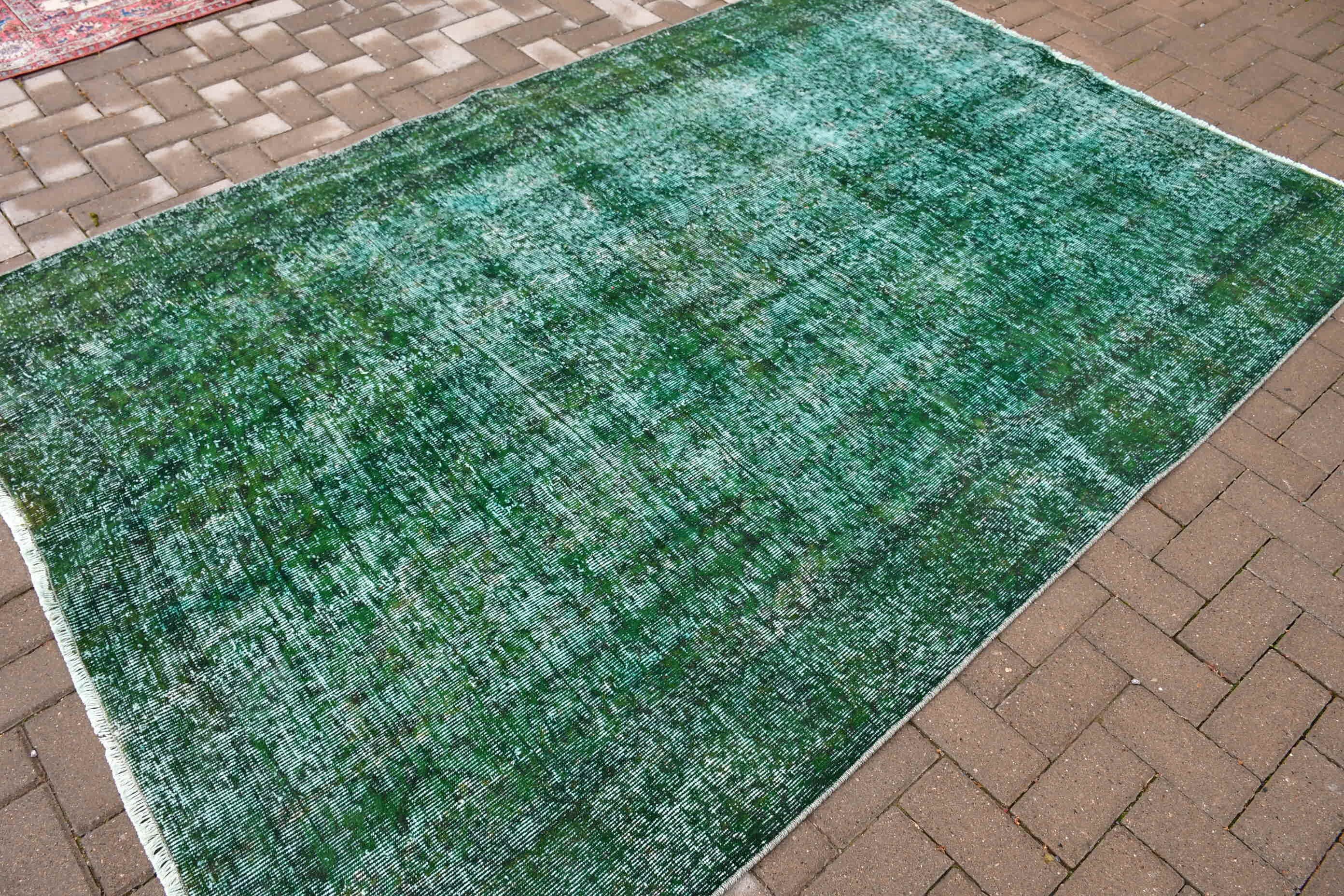 Cool Rugs, Rugs for Salon, Vintage Rug, Green  5.5x8.4 ft Large Rugs, Dining Room Rug, Turkish Rug, Salon Rugs