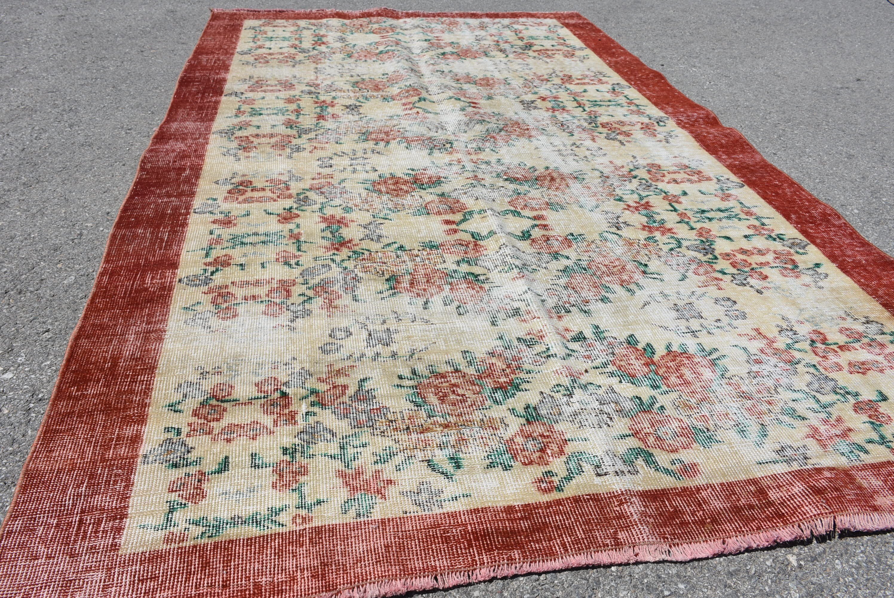 Vintage Rugs, Bedroom Rugs, Dining Room Rugs, Cute Rug, Rugs for Bedroom, Turkish Rug, 4.8x8 ft Area Rugs, Red Oriental Rug, Anatolian Rugs